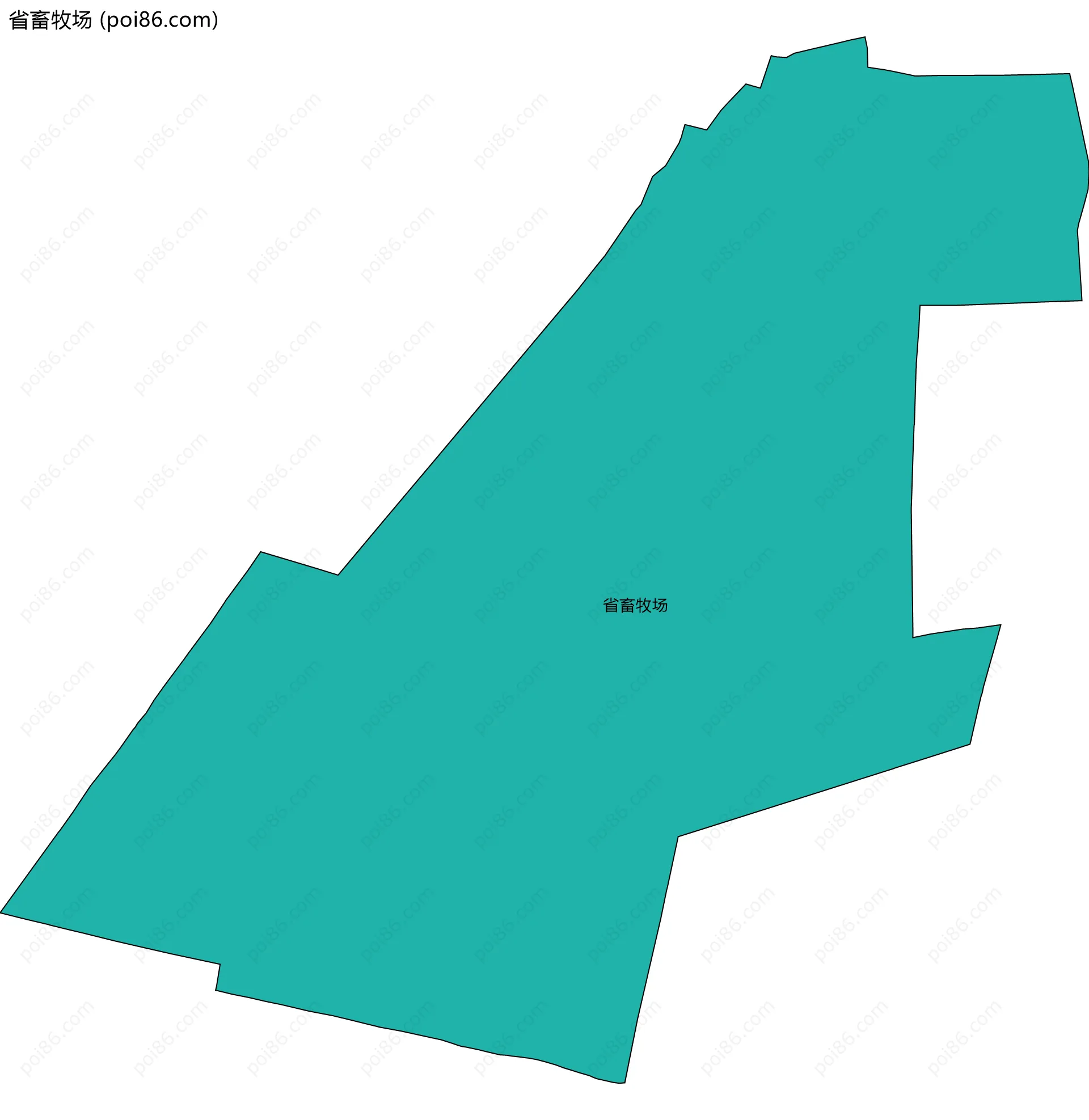 省畜牧场边界地图