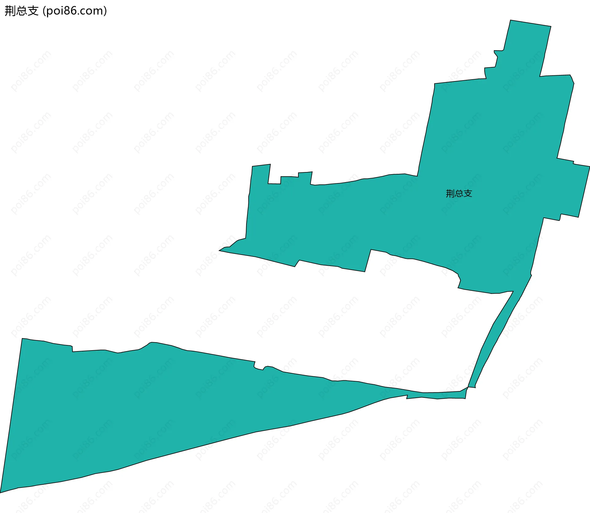 荆总支边界地图