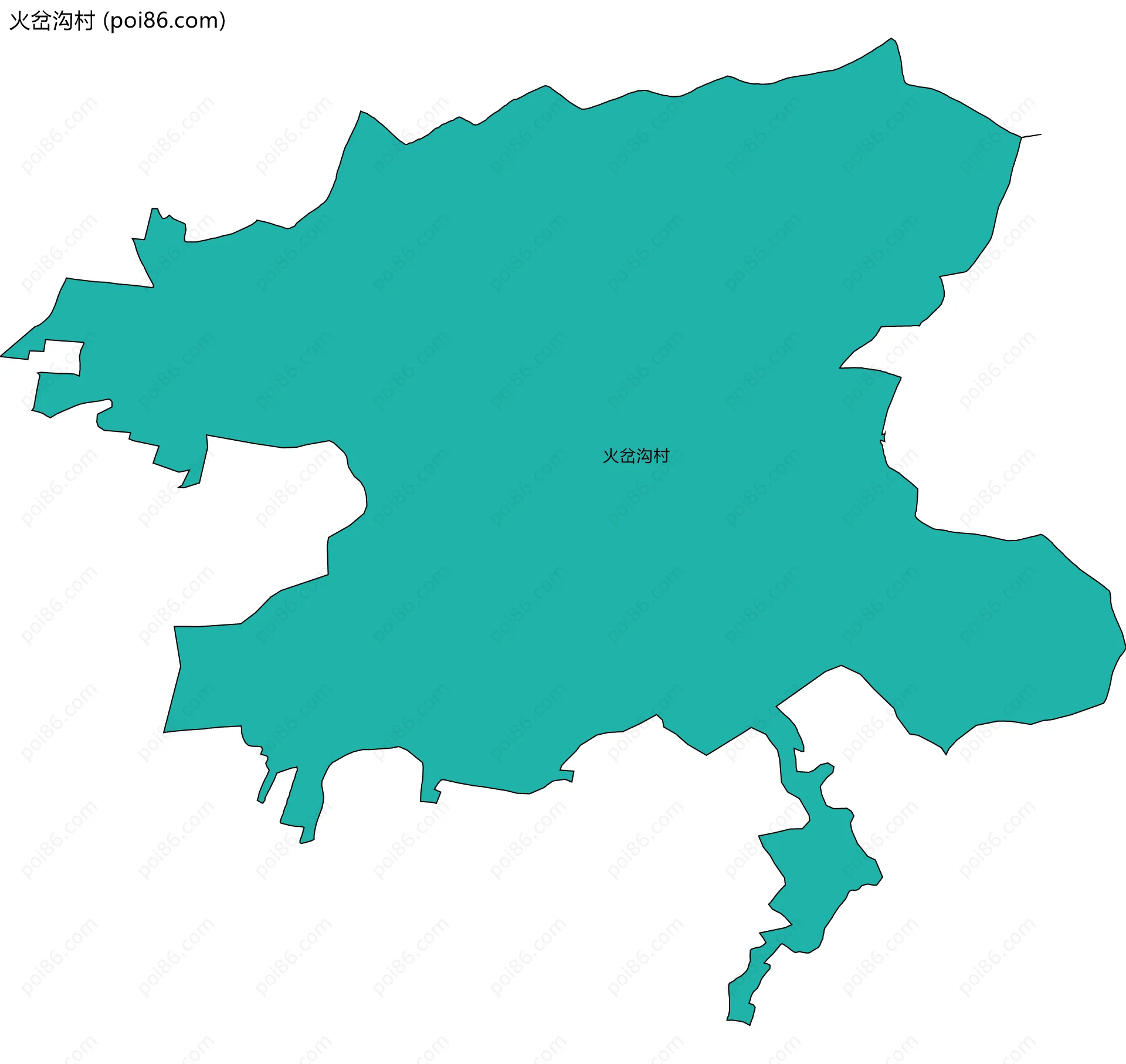 火岔沟村边界地图