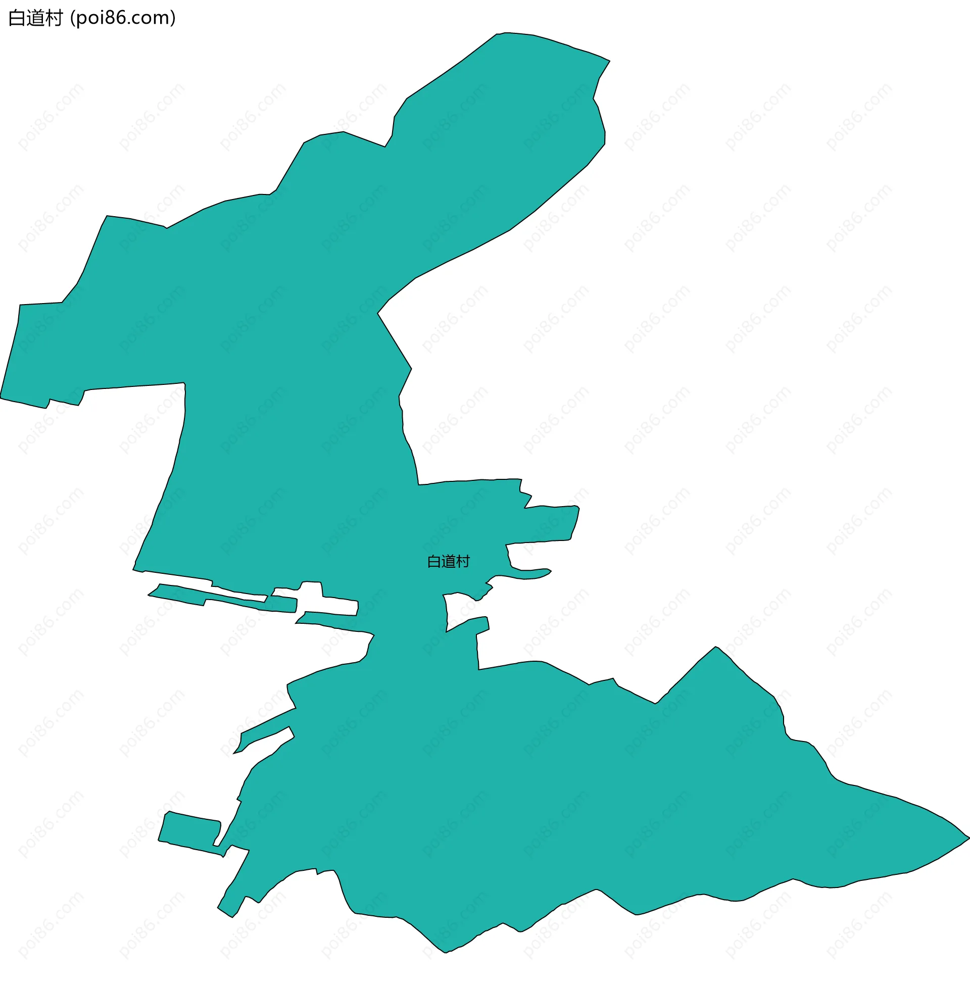 白道村边界地图
