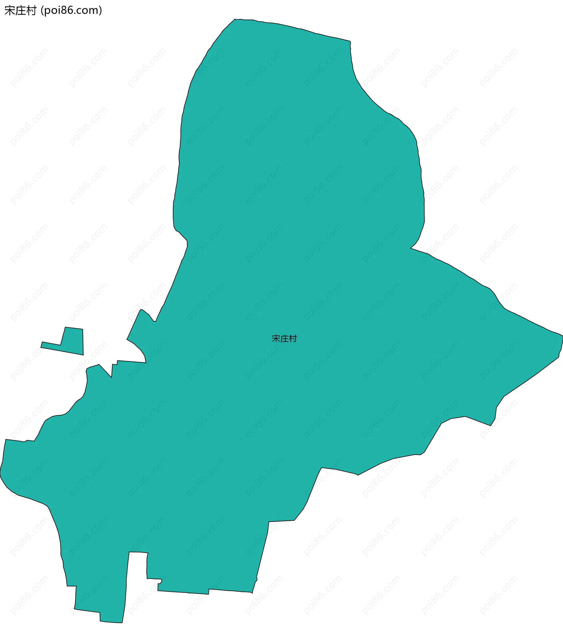 宋庄村边界地图