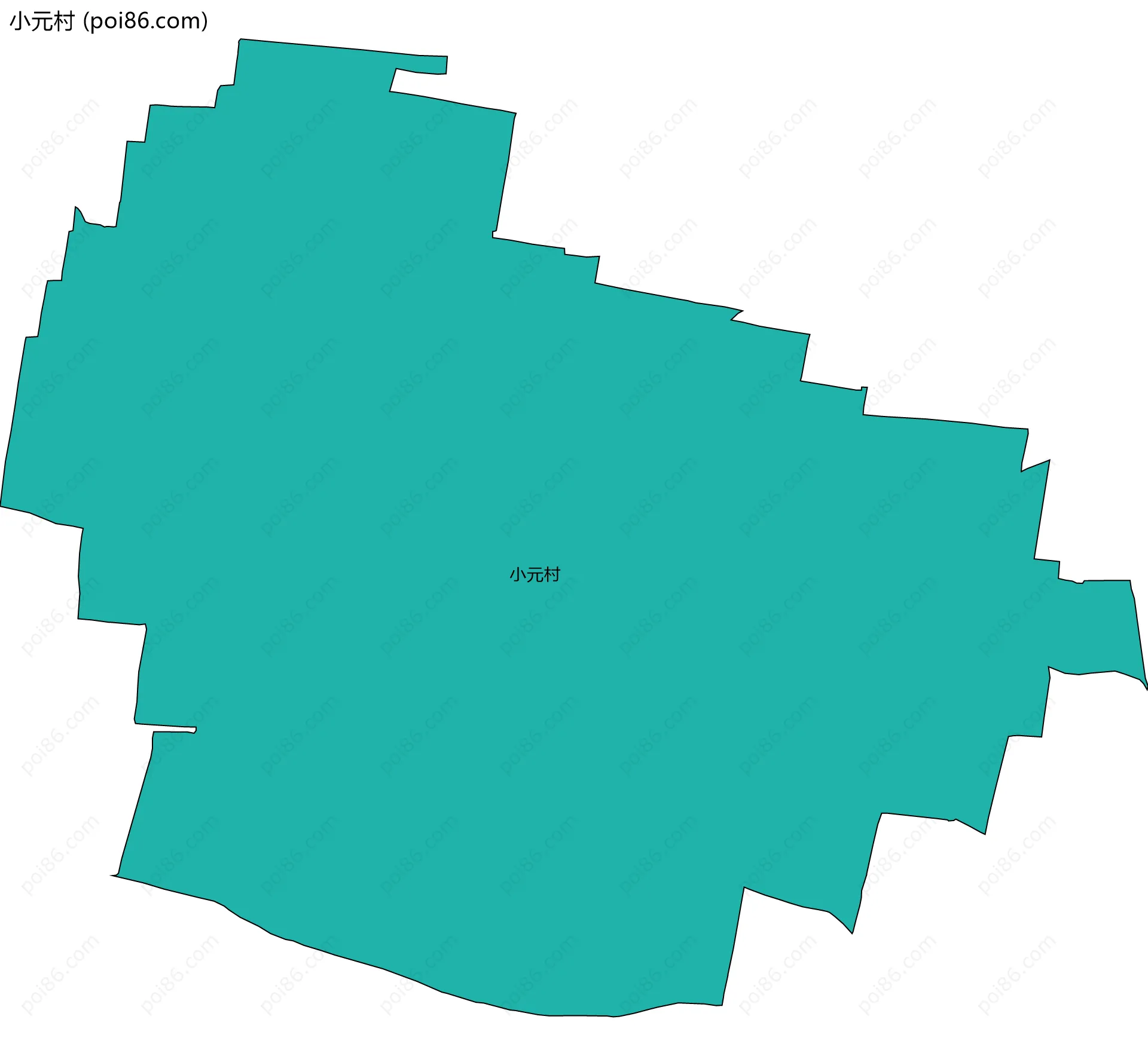 小元村边界地图