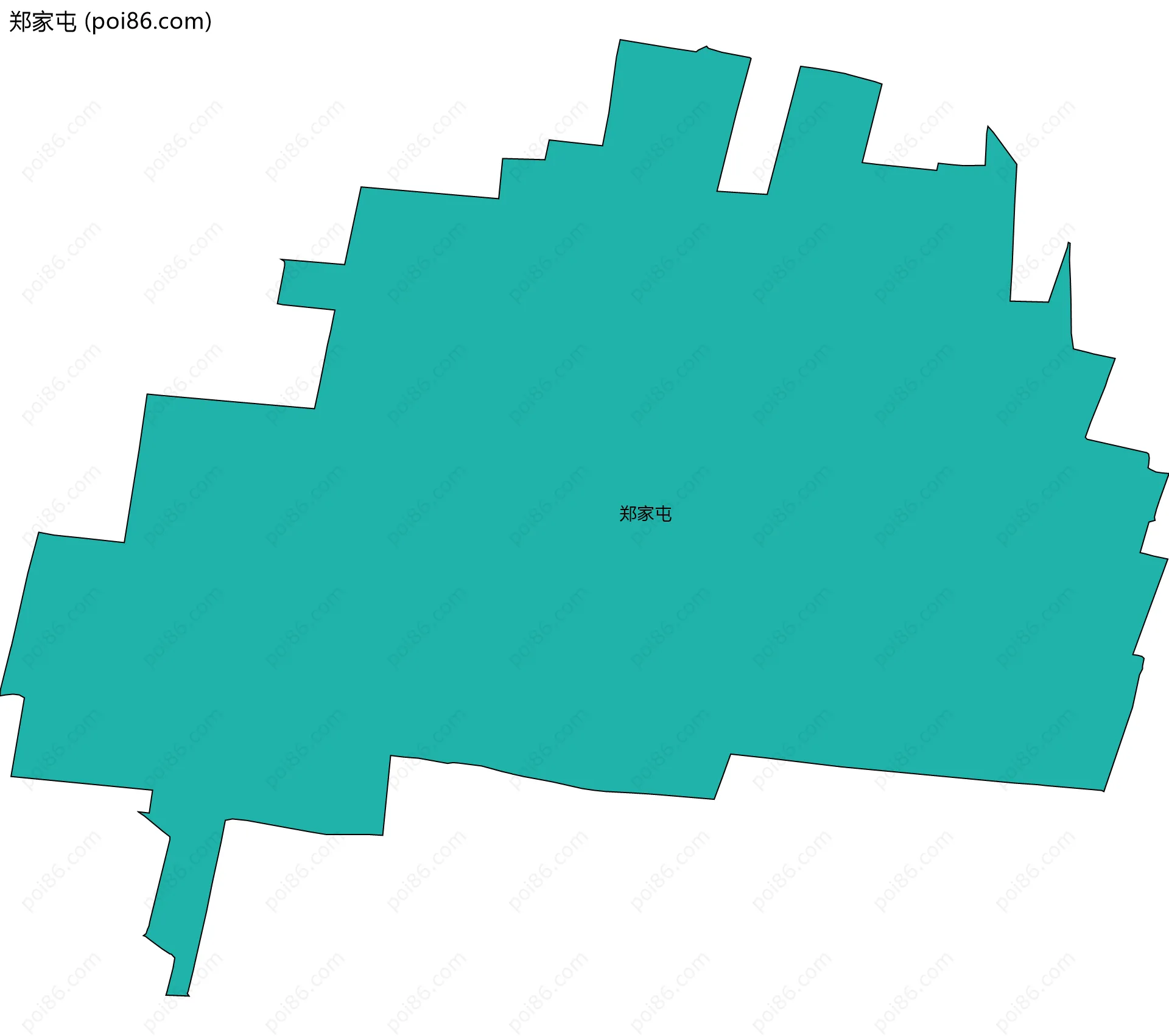 郑家屯边界地图