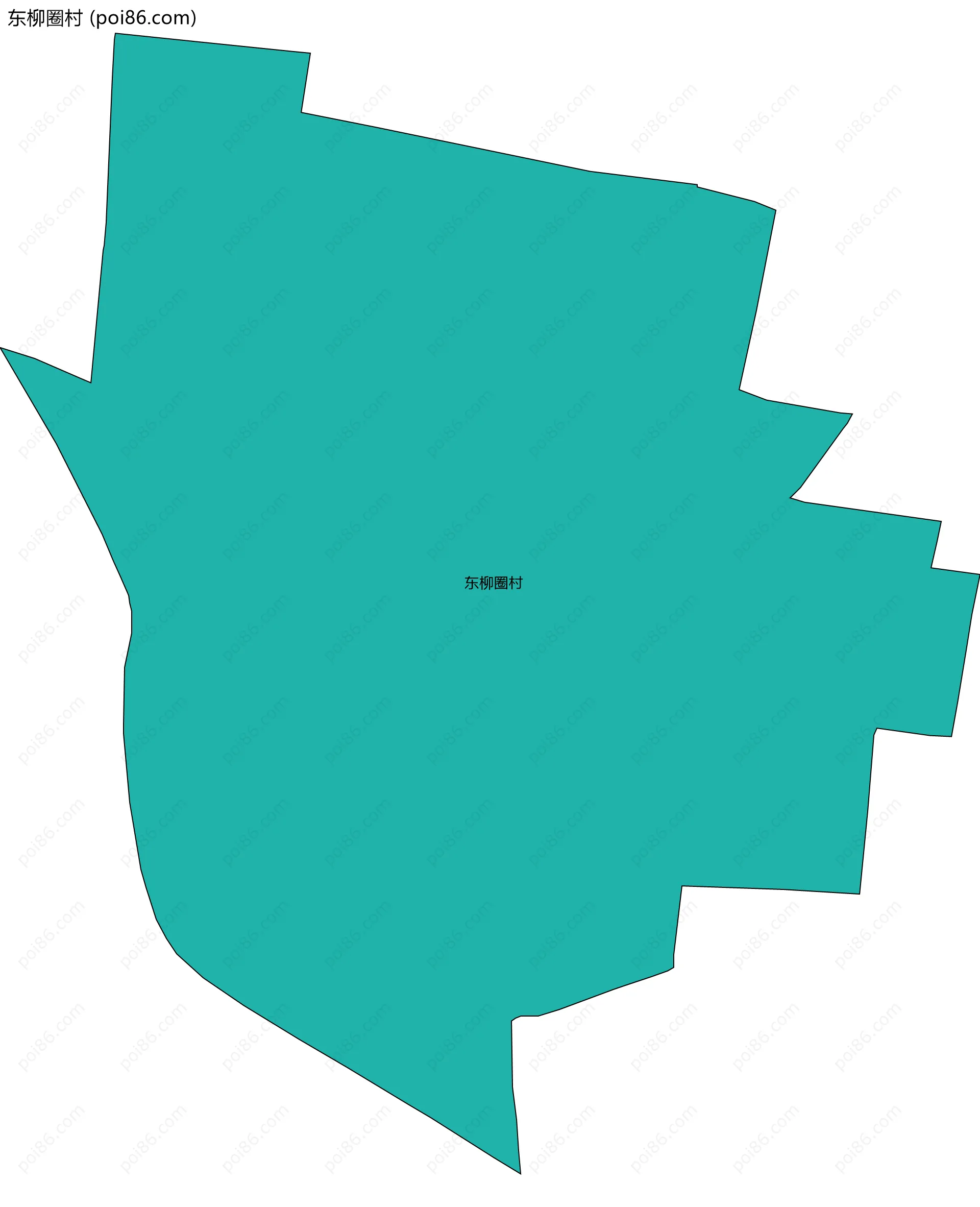 东柳圈村边界地图