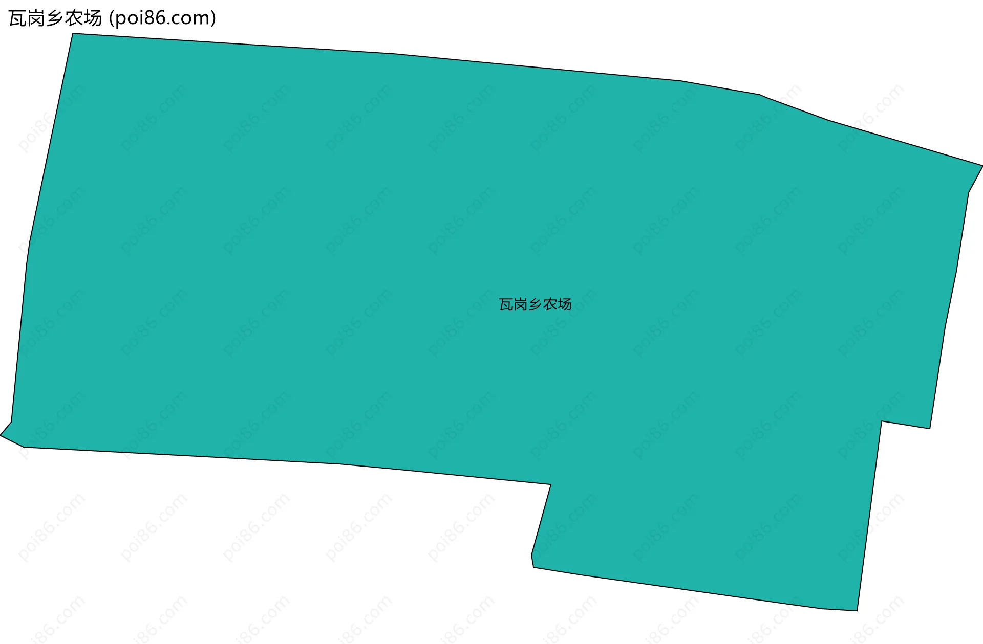 瓦岗乡农场边界地图