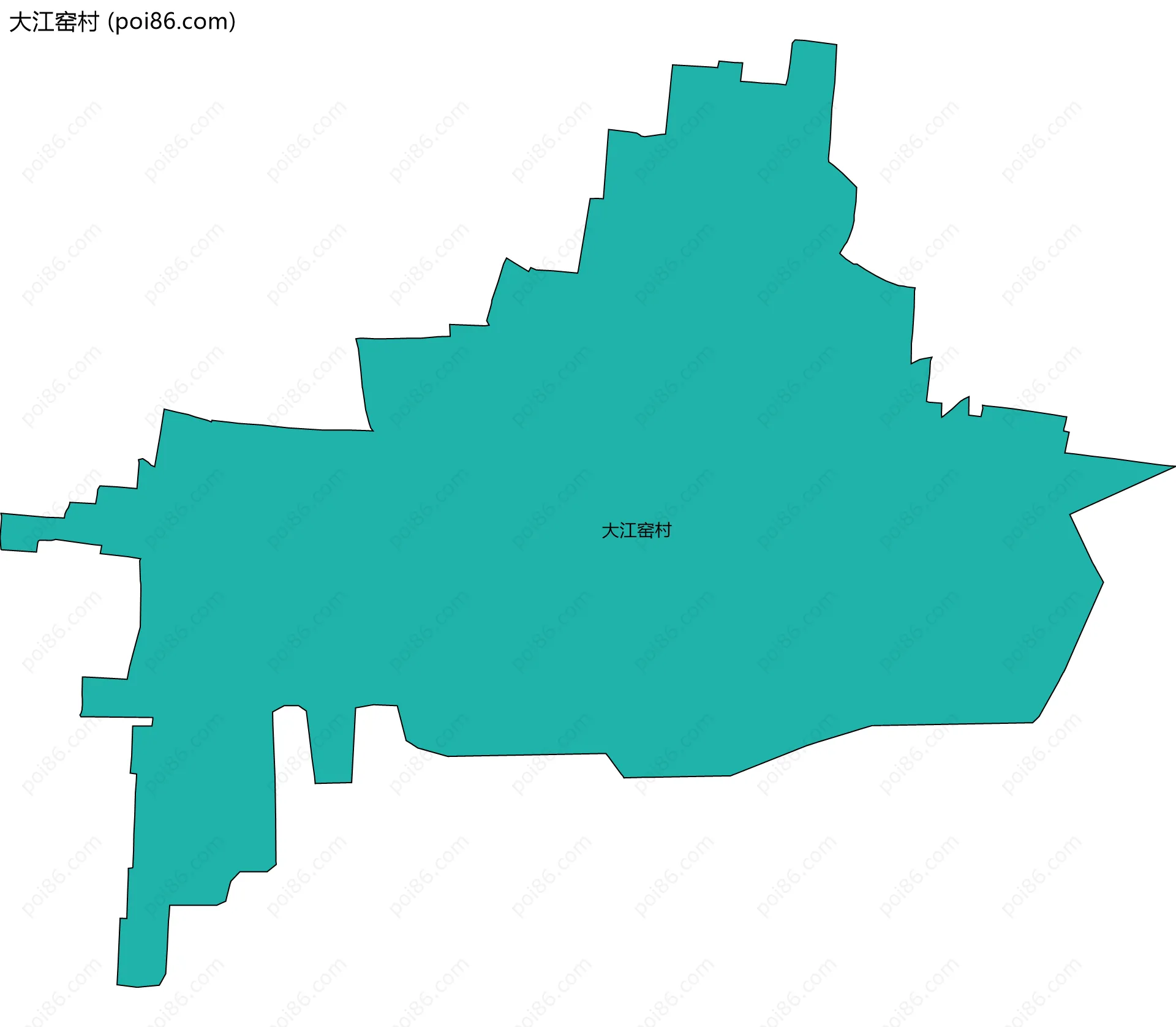大江窑村边界地图