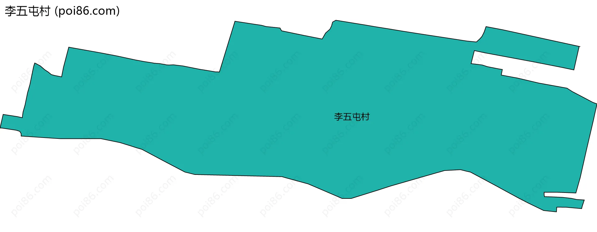 李五屯村边界地图