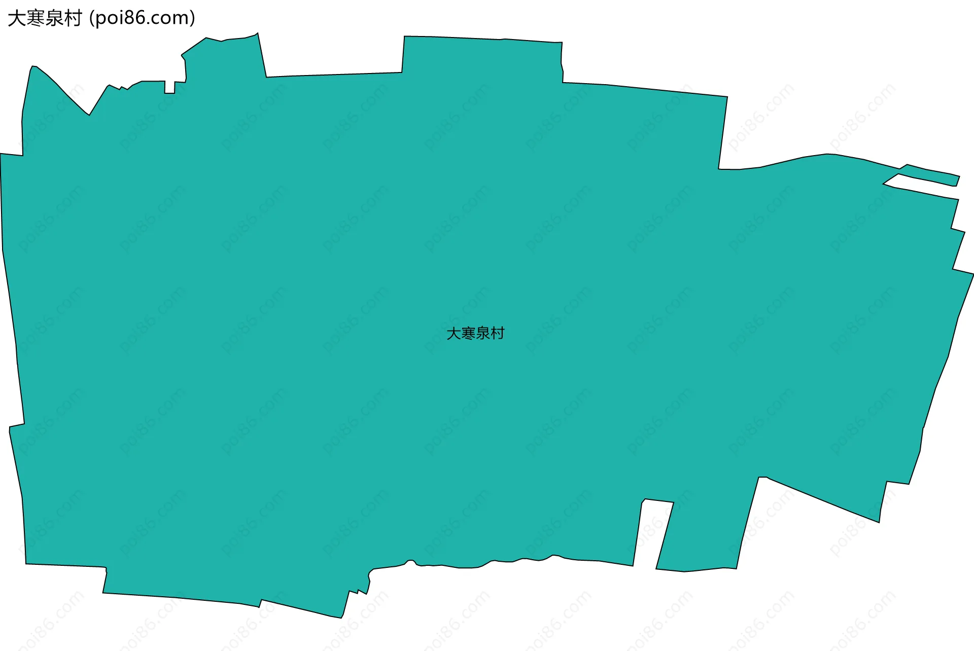 大寒泉村边界地图