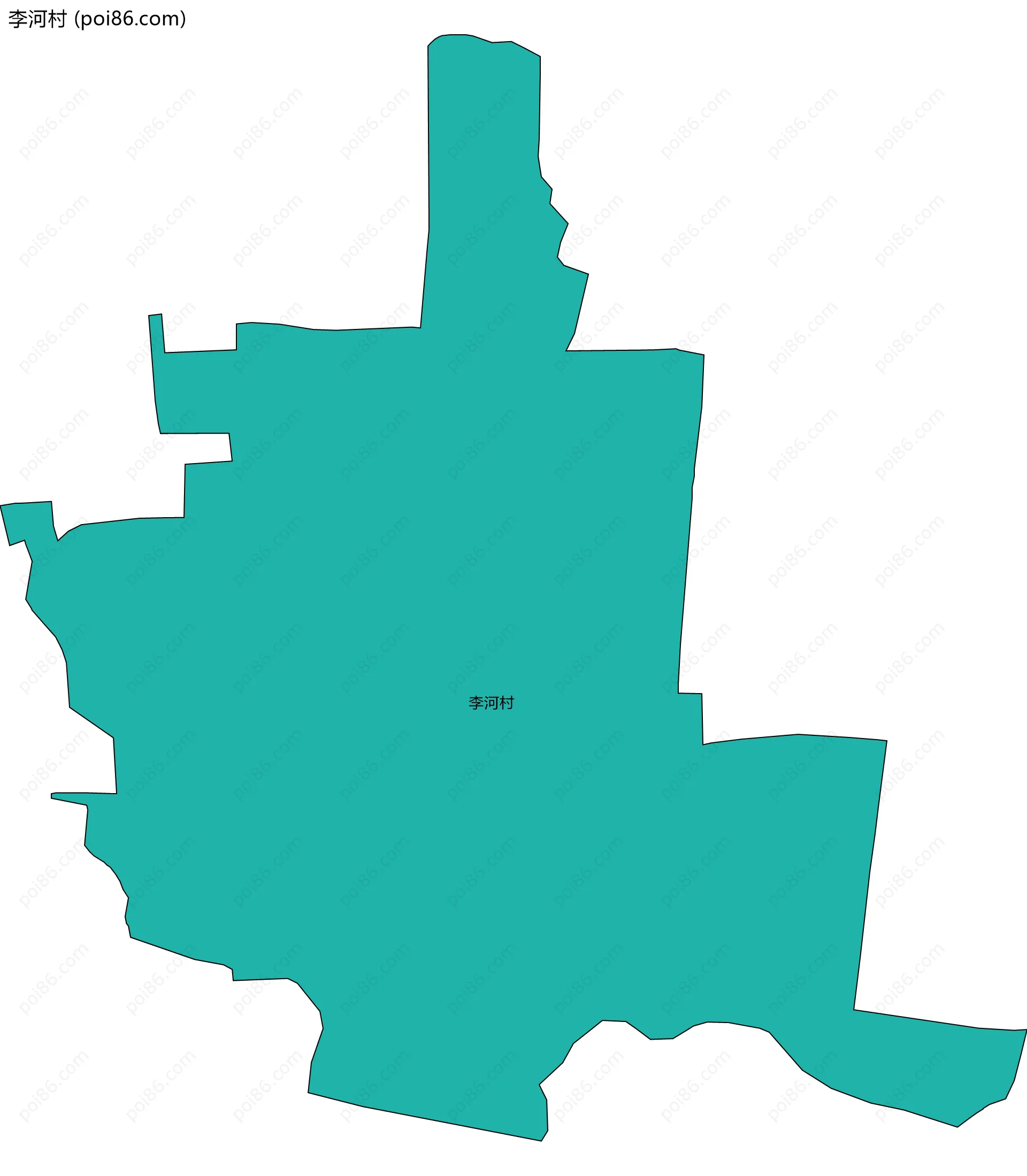 李河村边界地图