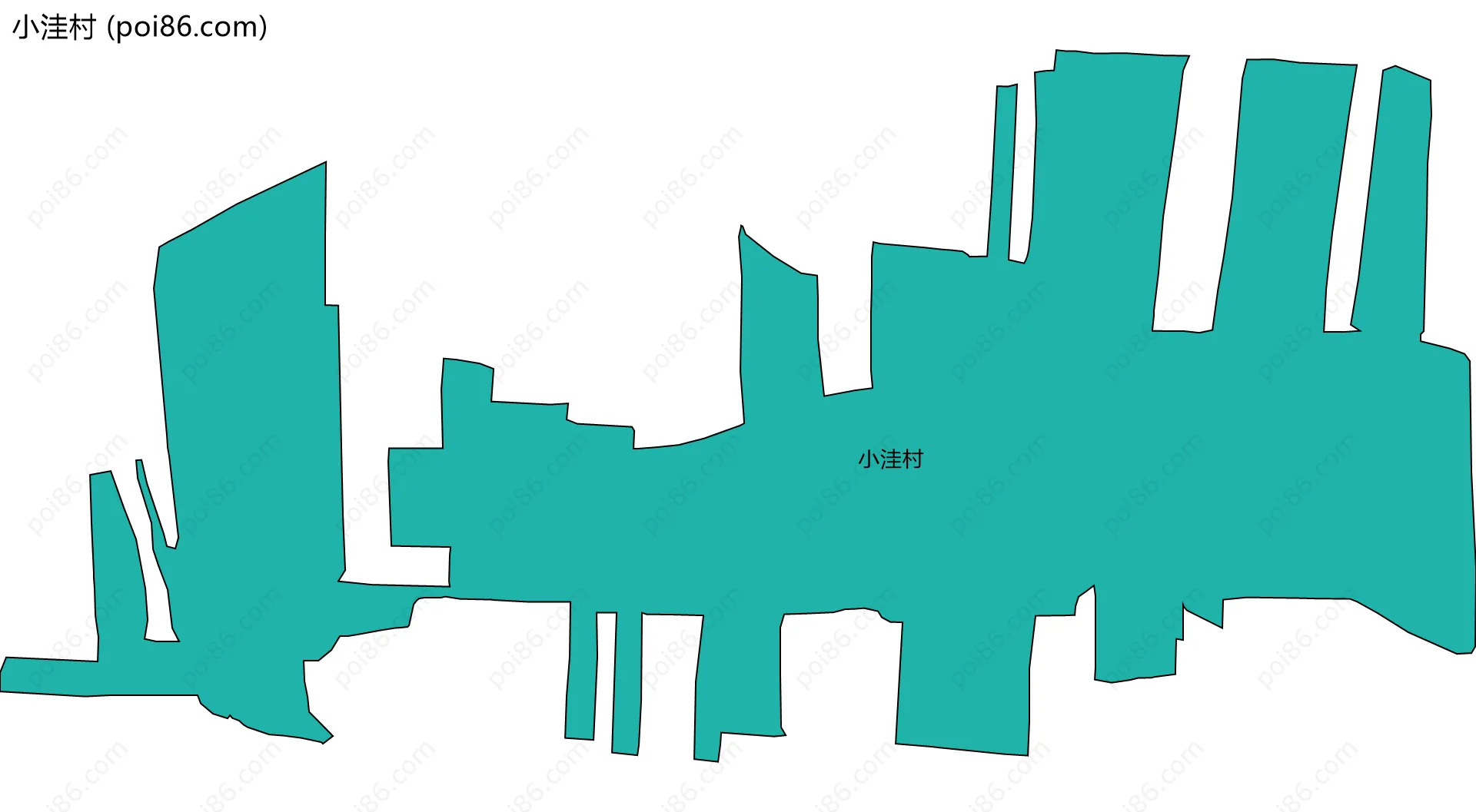 小洼村边界地图