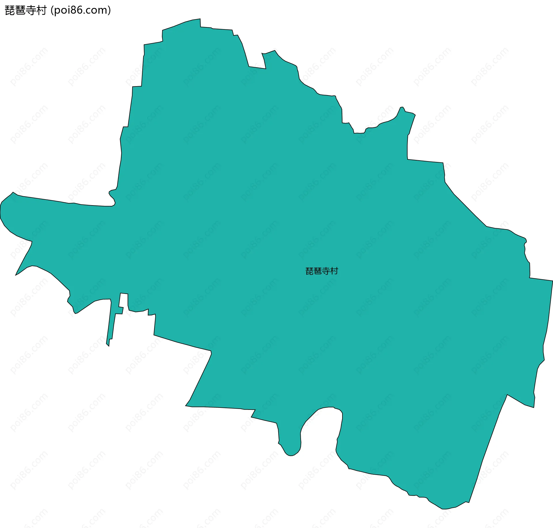 琵琶寺村边界地图