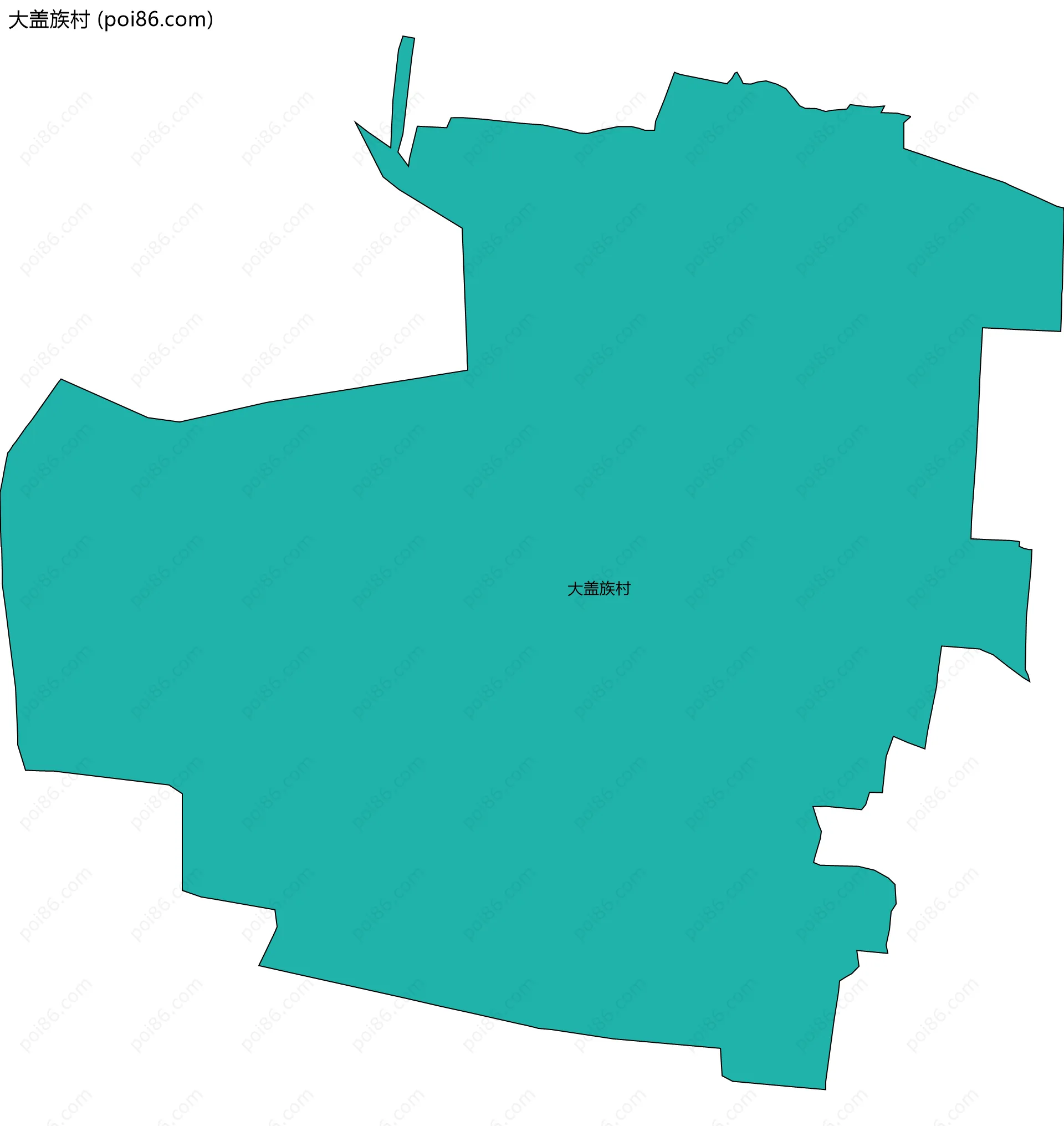 大盖族村边界地图