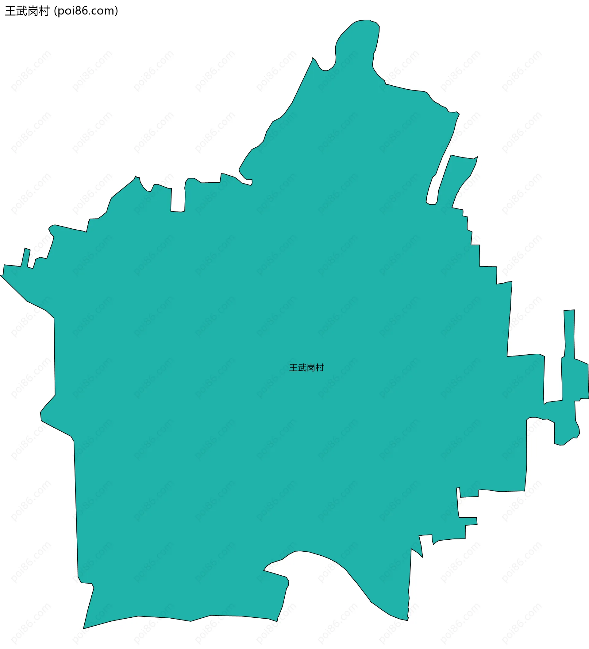 王武岗村边界地图