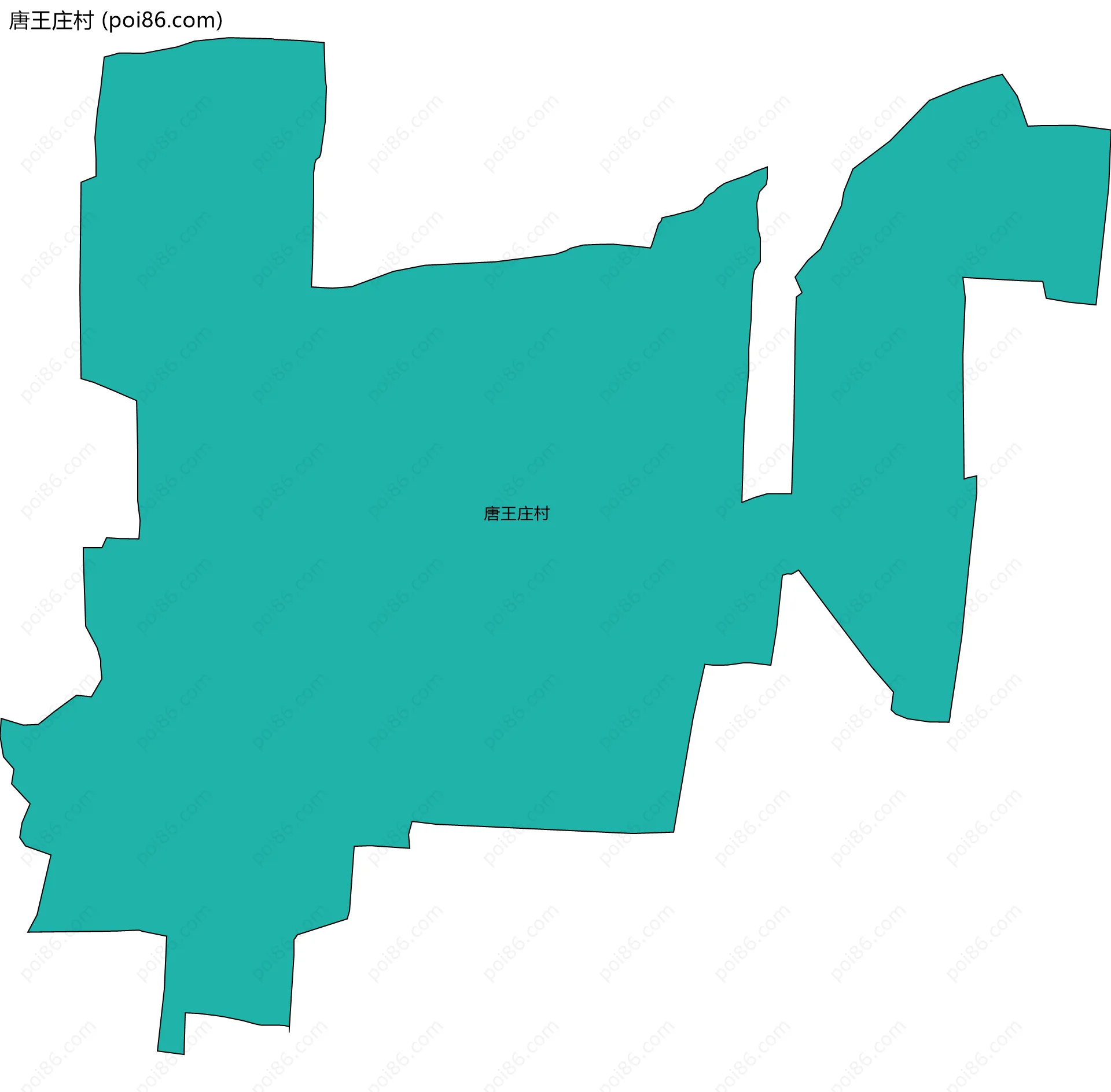 唐王庄村边界地图