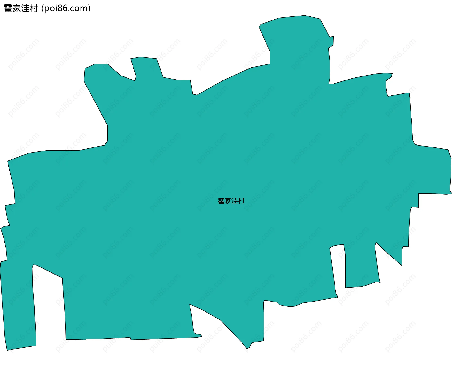 霍家洼村边界地图