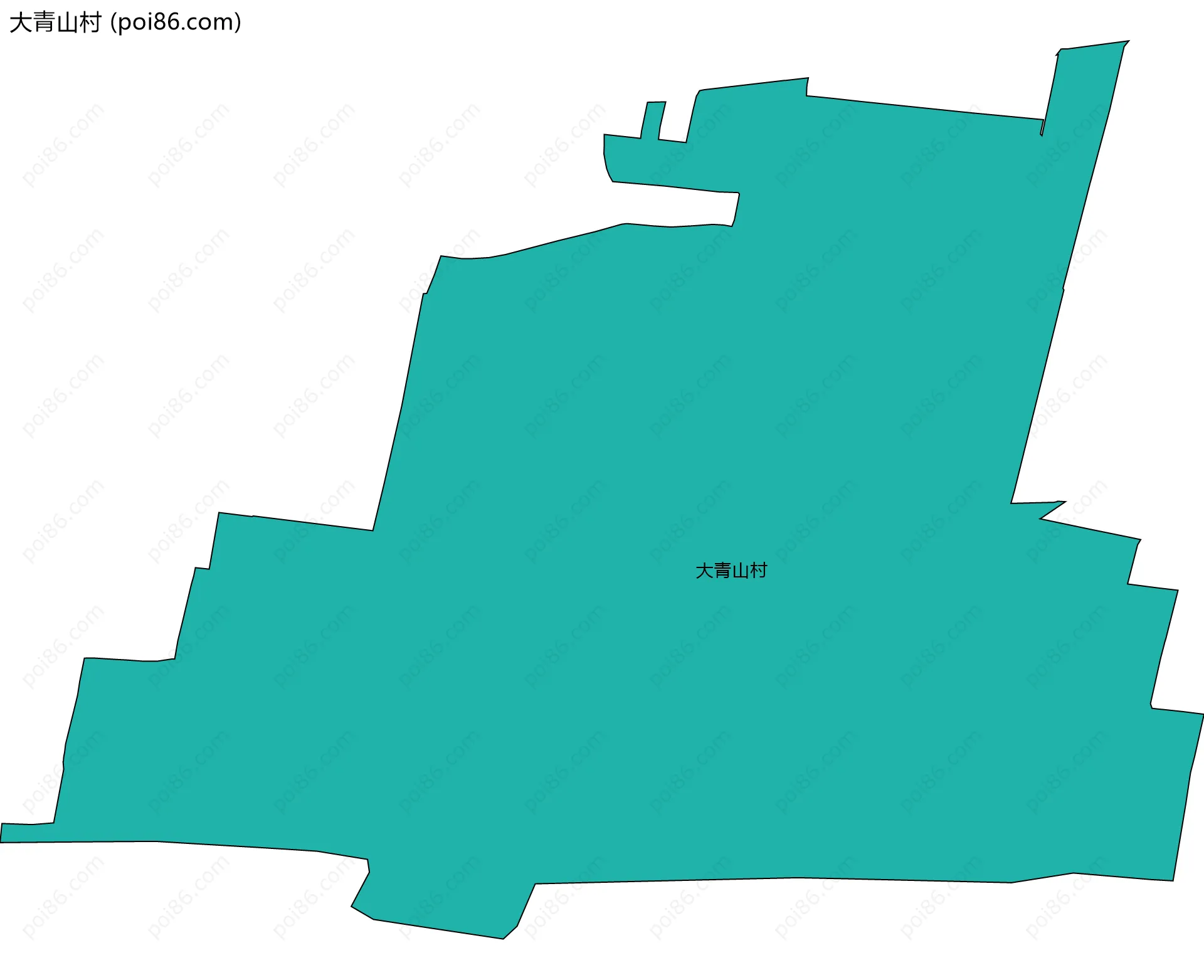 大青山村边界地图