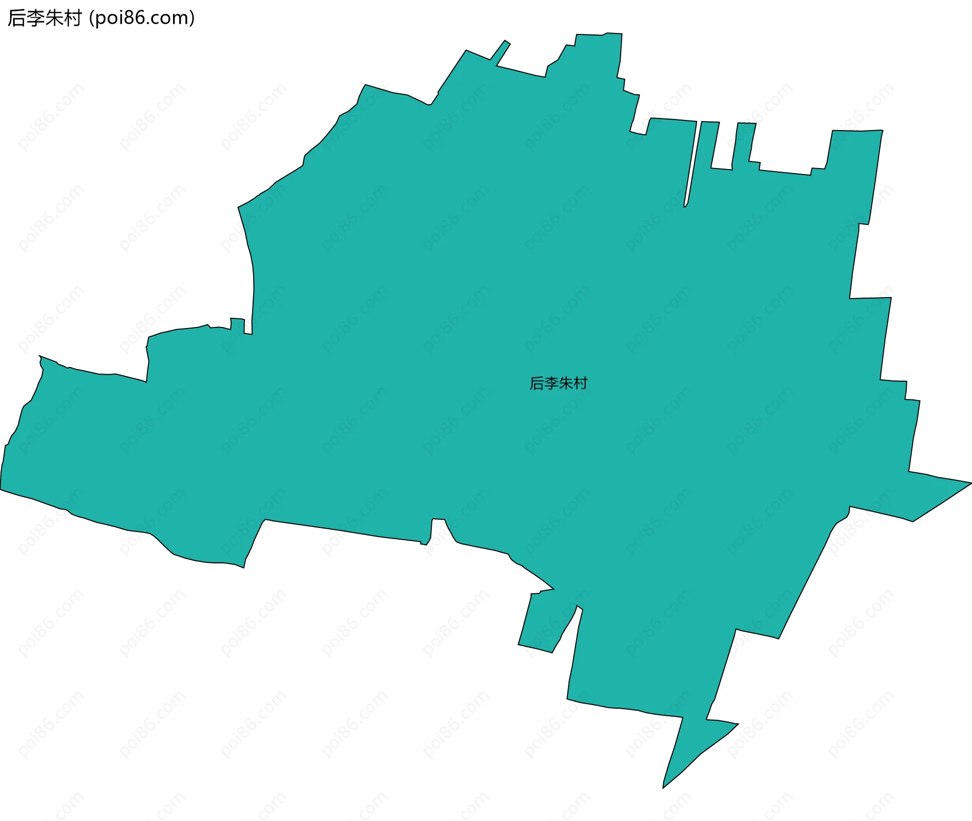 后李朱村边界地图