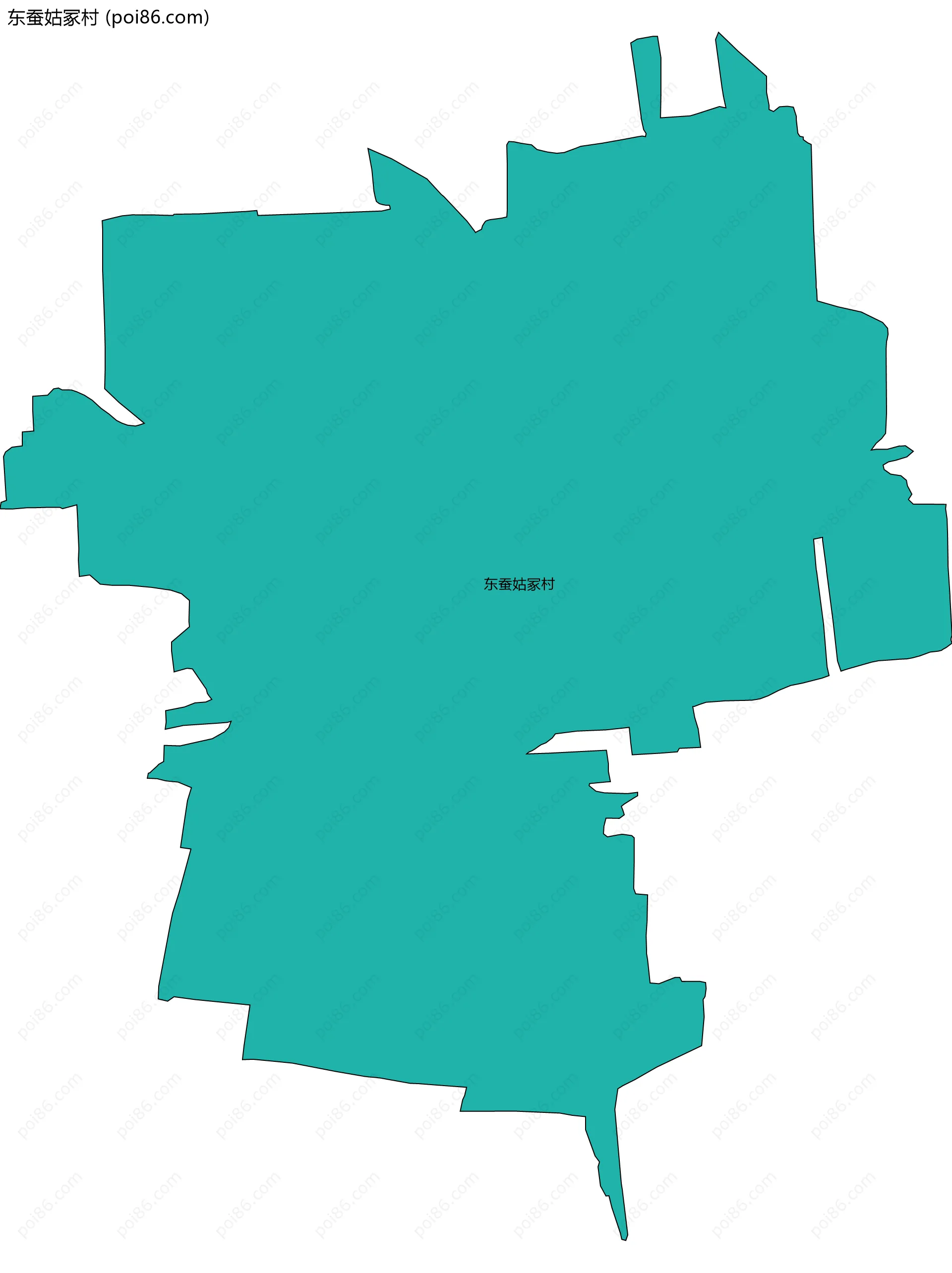 东蚕姑冢村边界地图