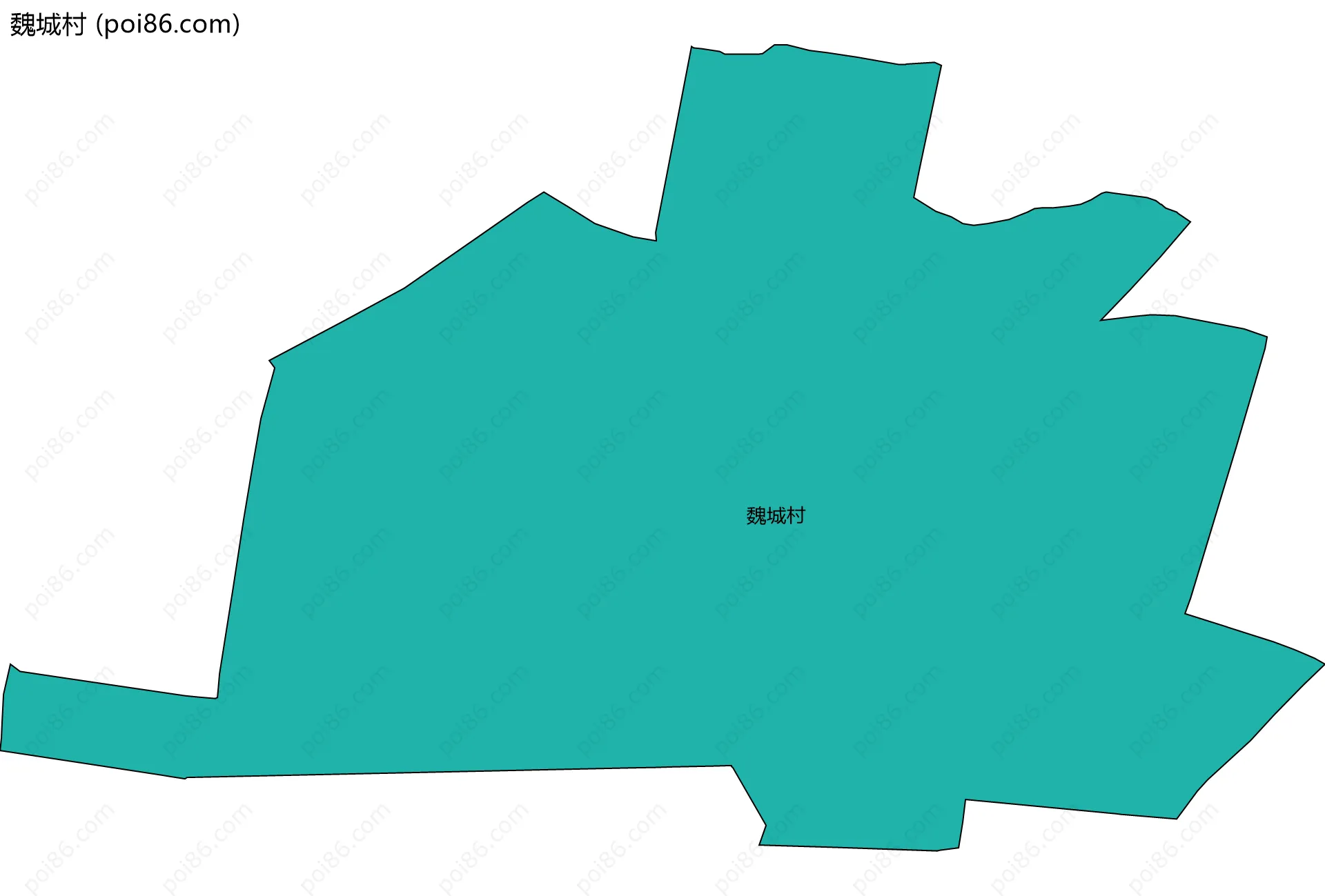 魏城村边界地图