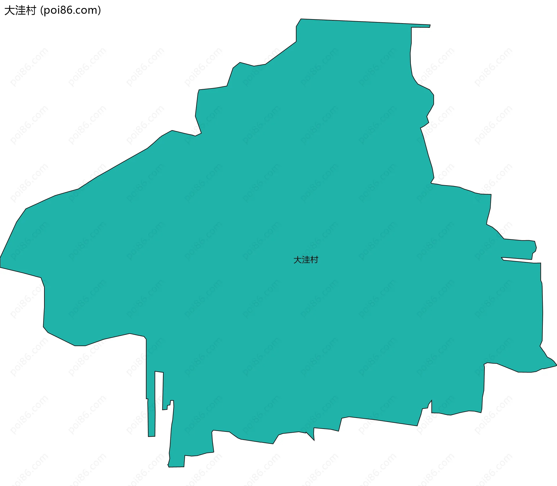 大洼村边界地图