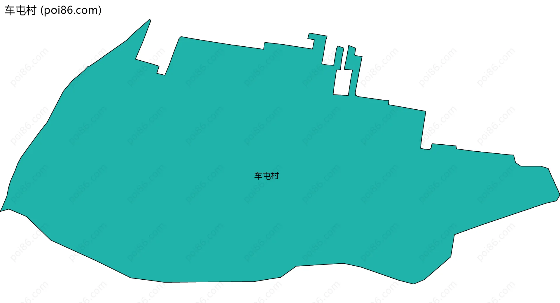 车屯村边界地图