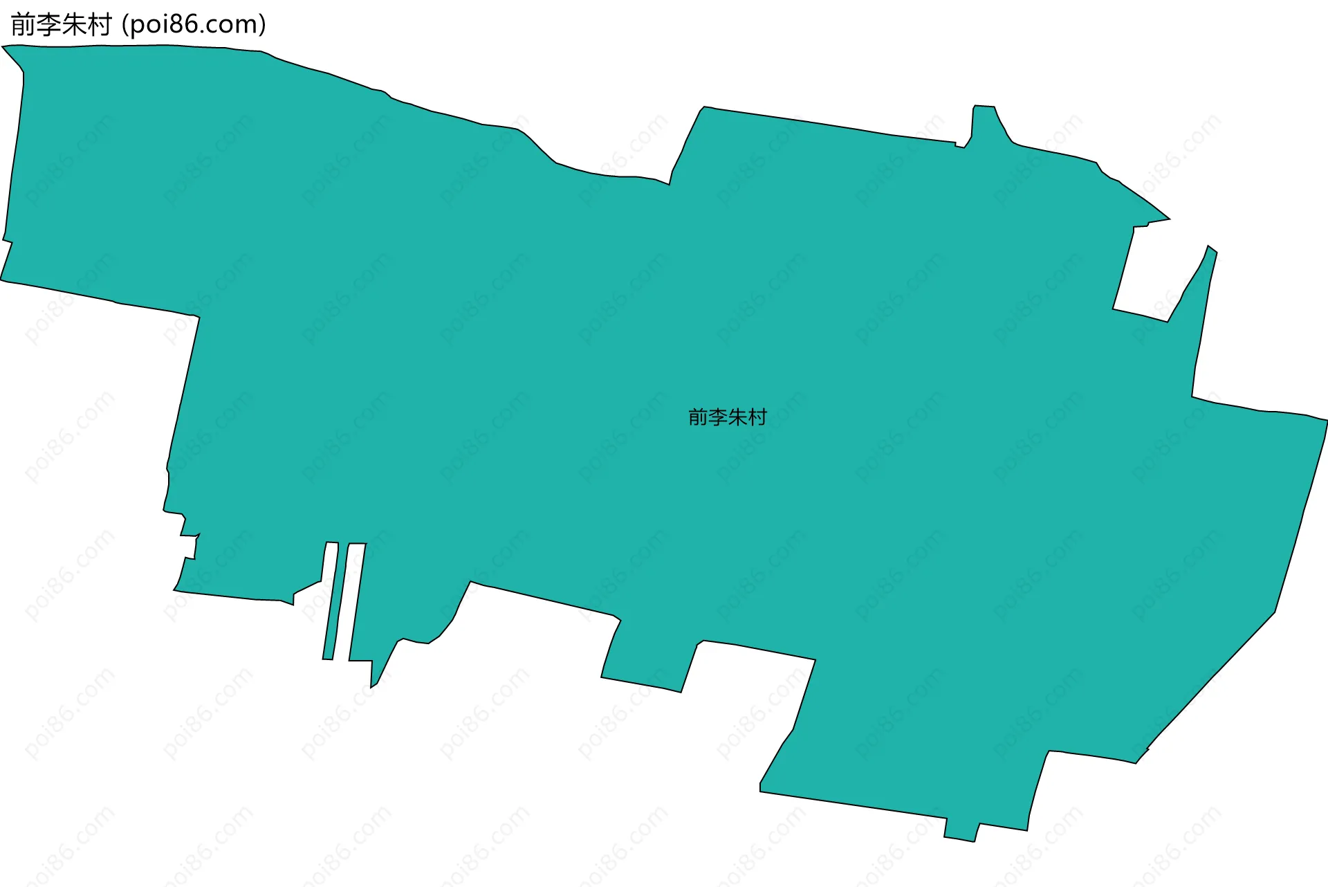 前李朱村边界地图