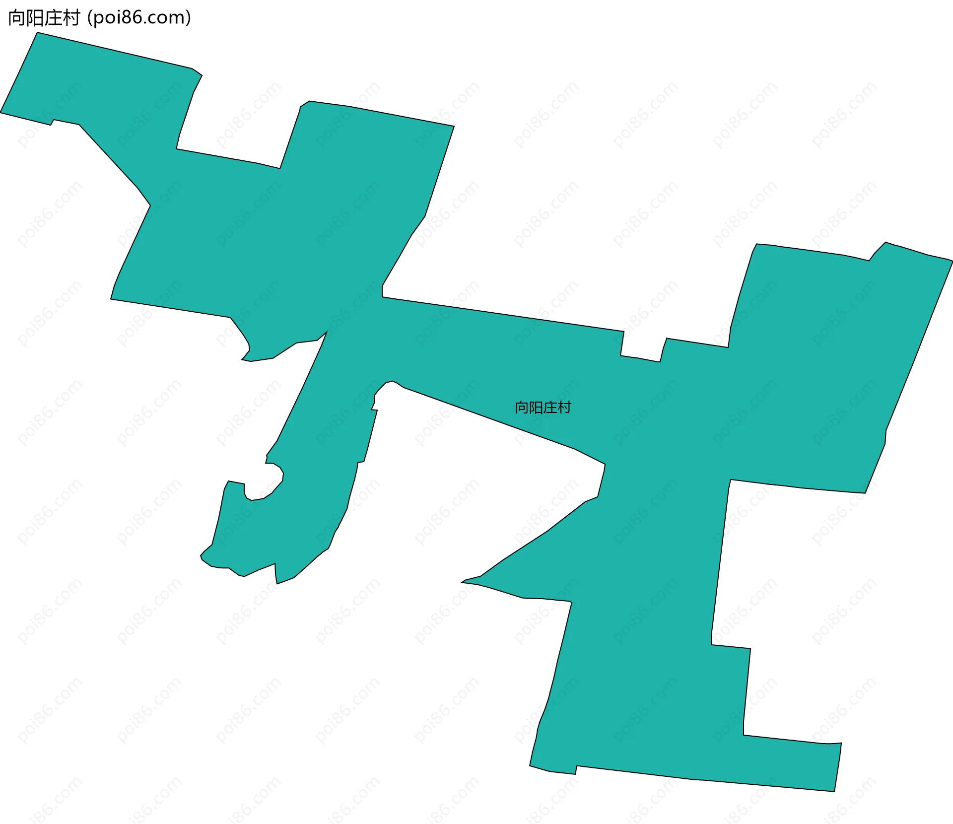 向阳庄村边界地图