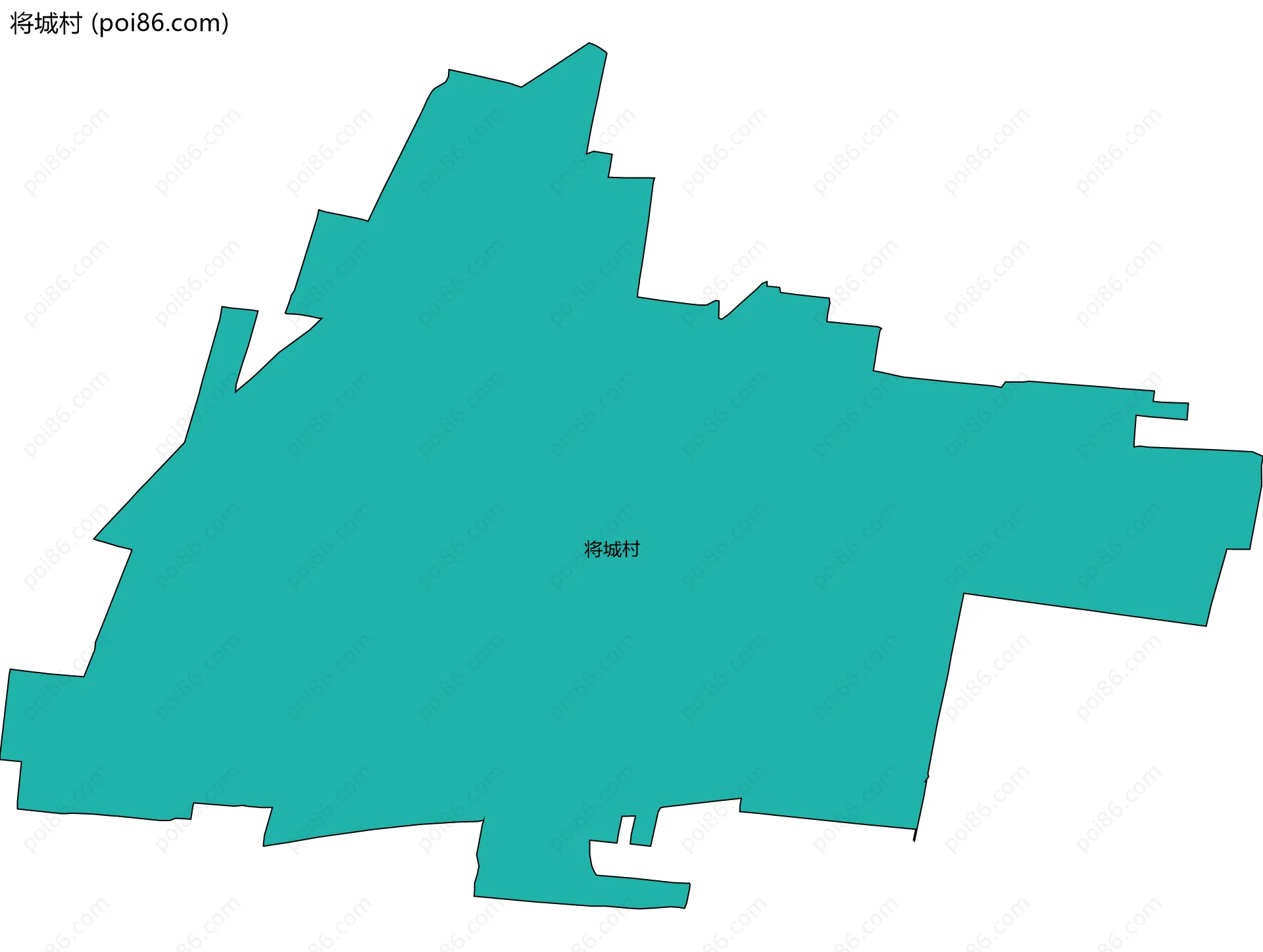 将城村边界地图