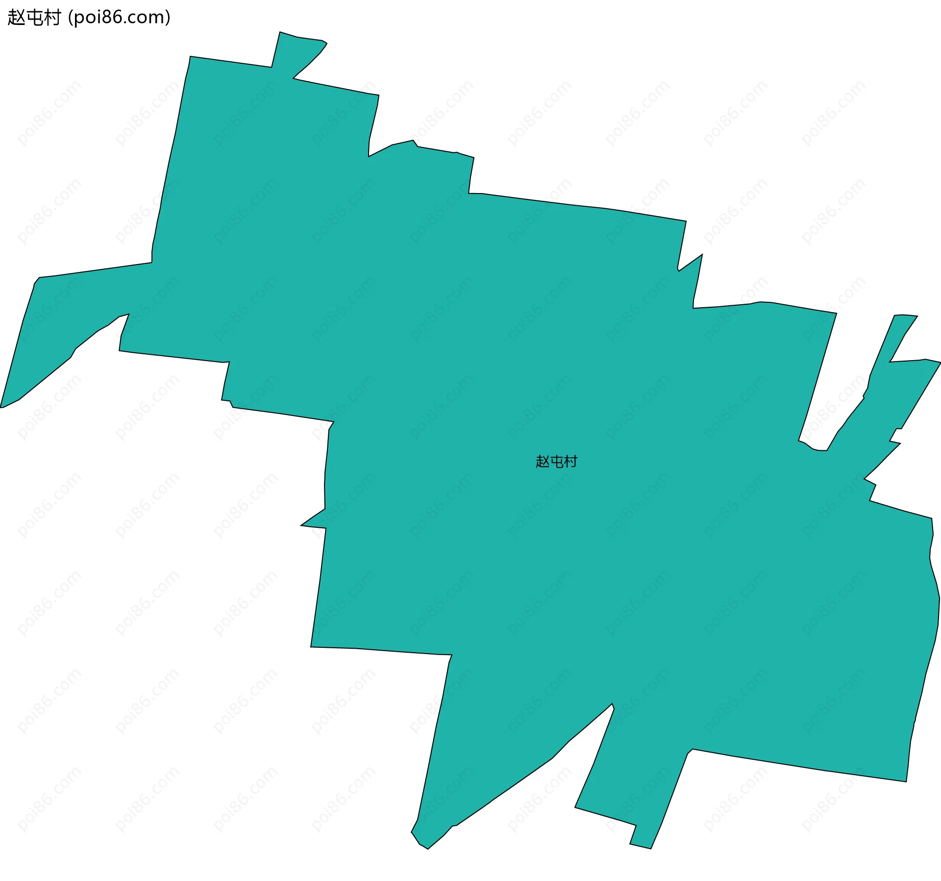 赵屯村边界地图