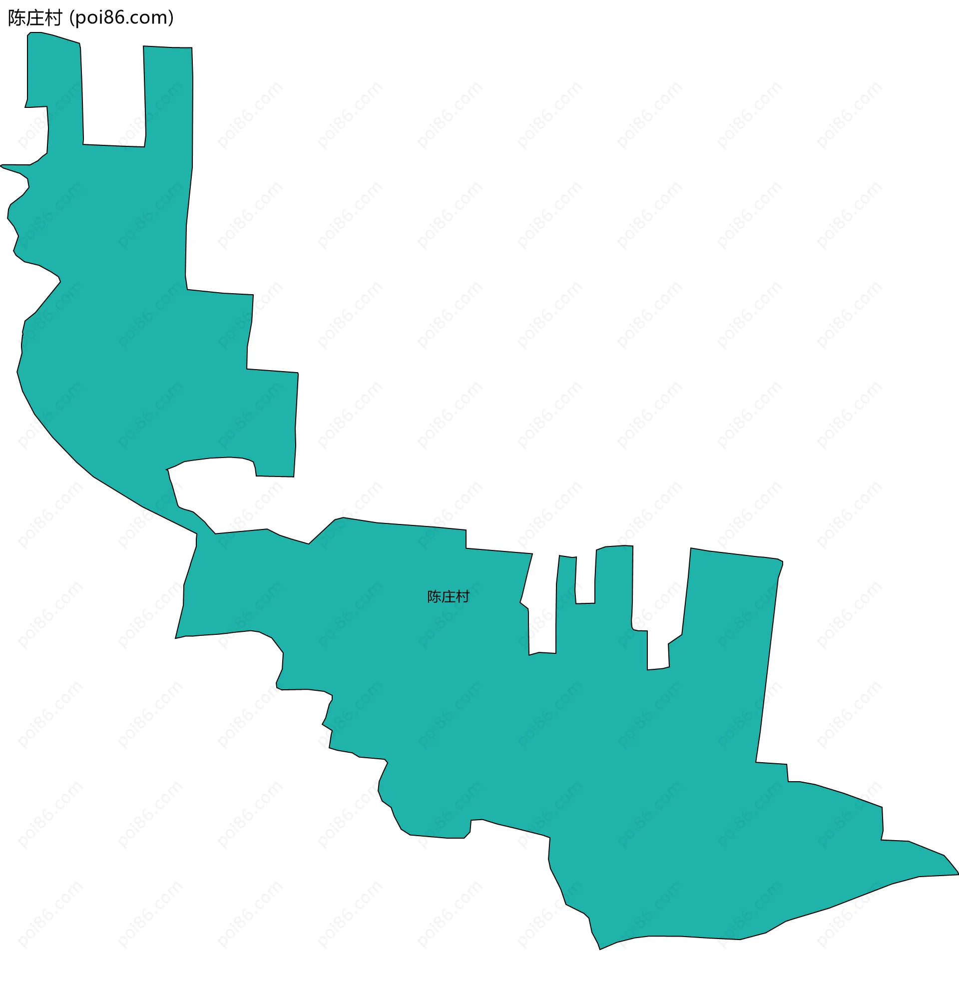 陈庄村边界地图