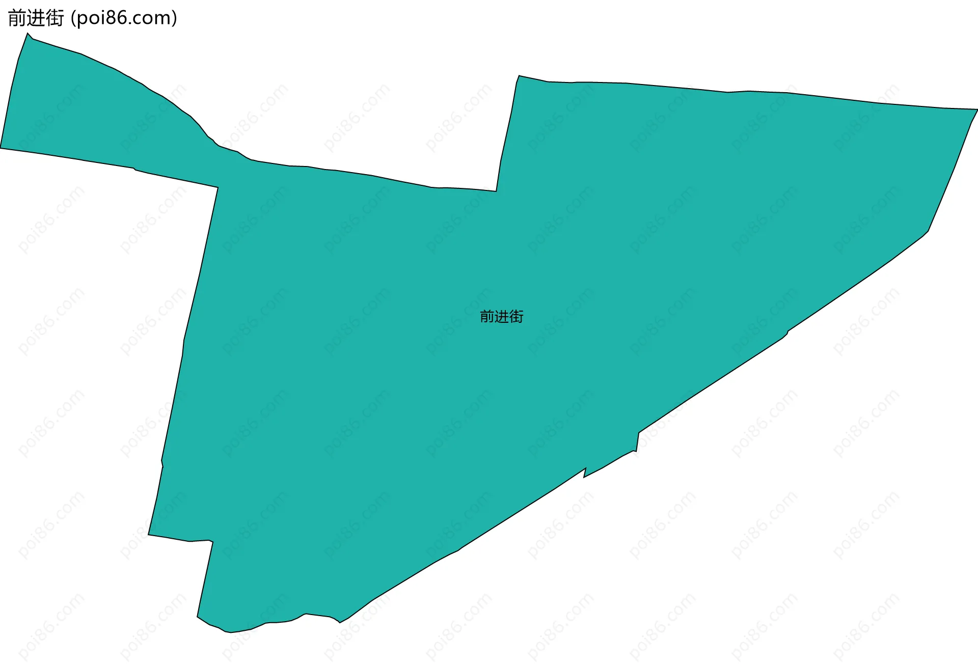 前进街边界地图