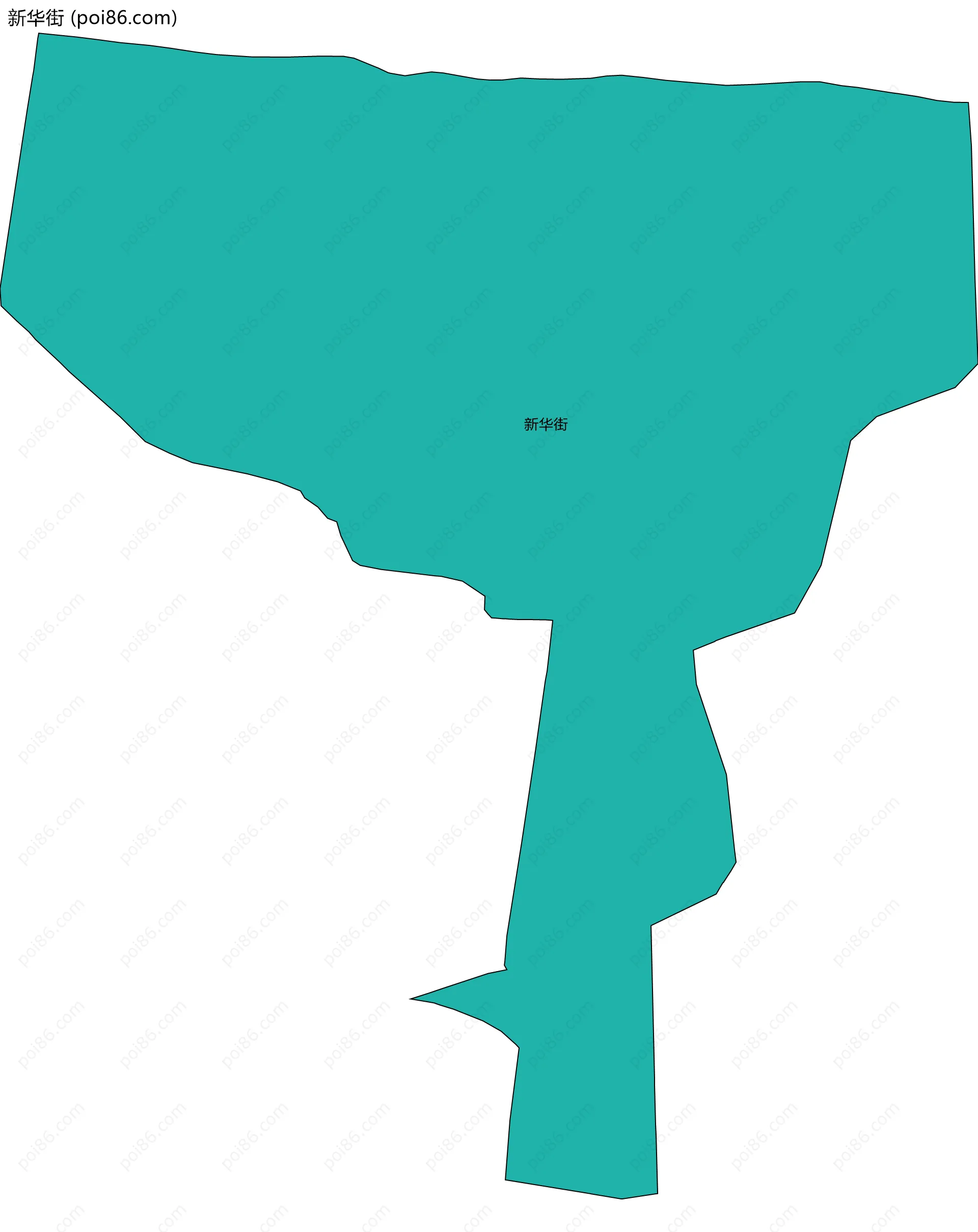 新华街边界地图