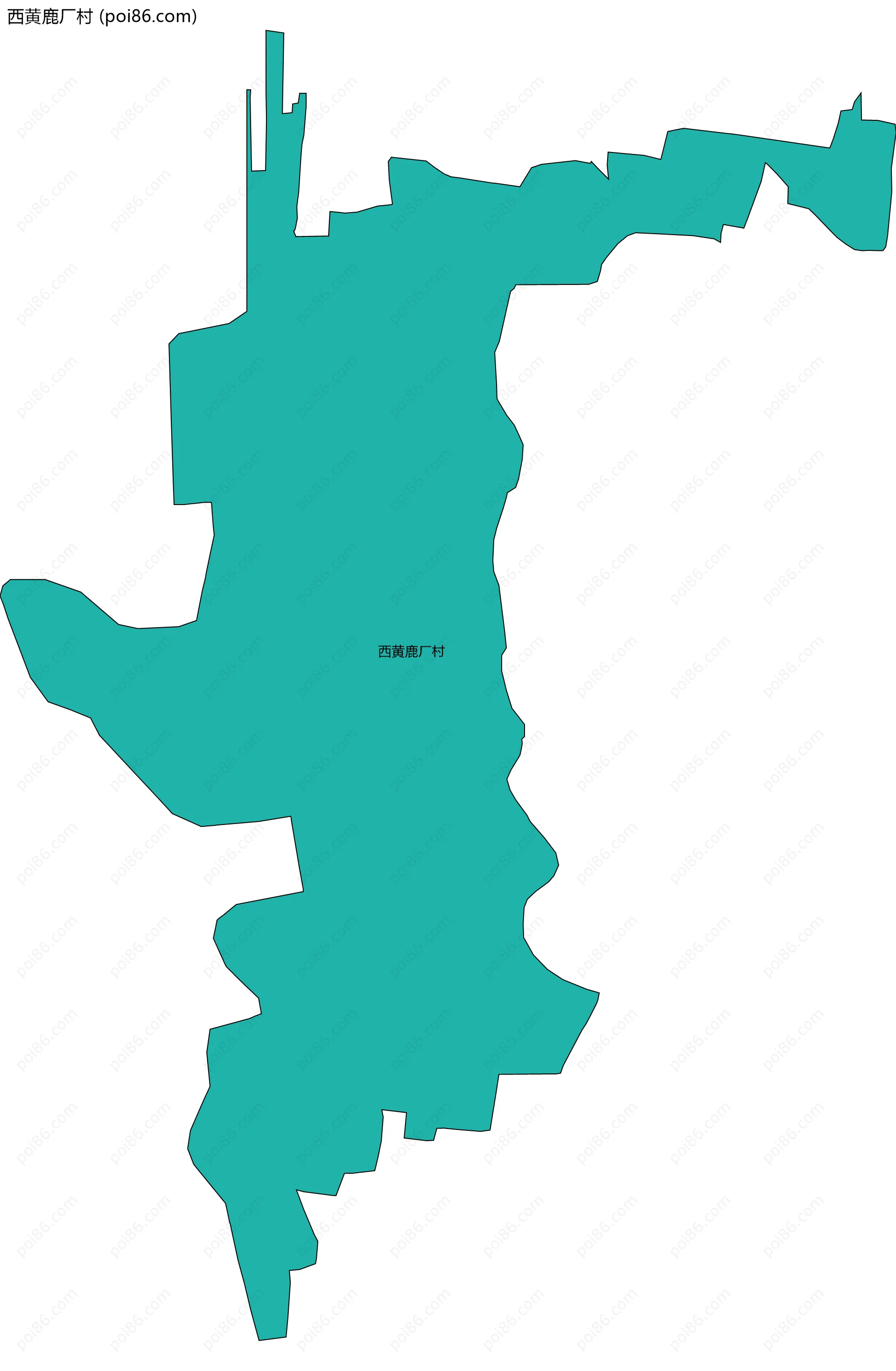 西黄鹿厂村边界地图