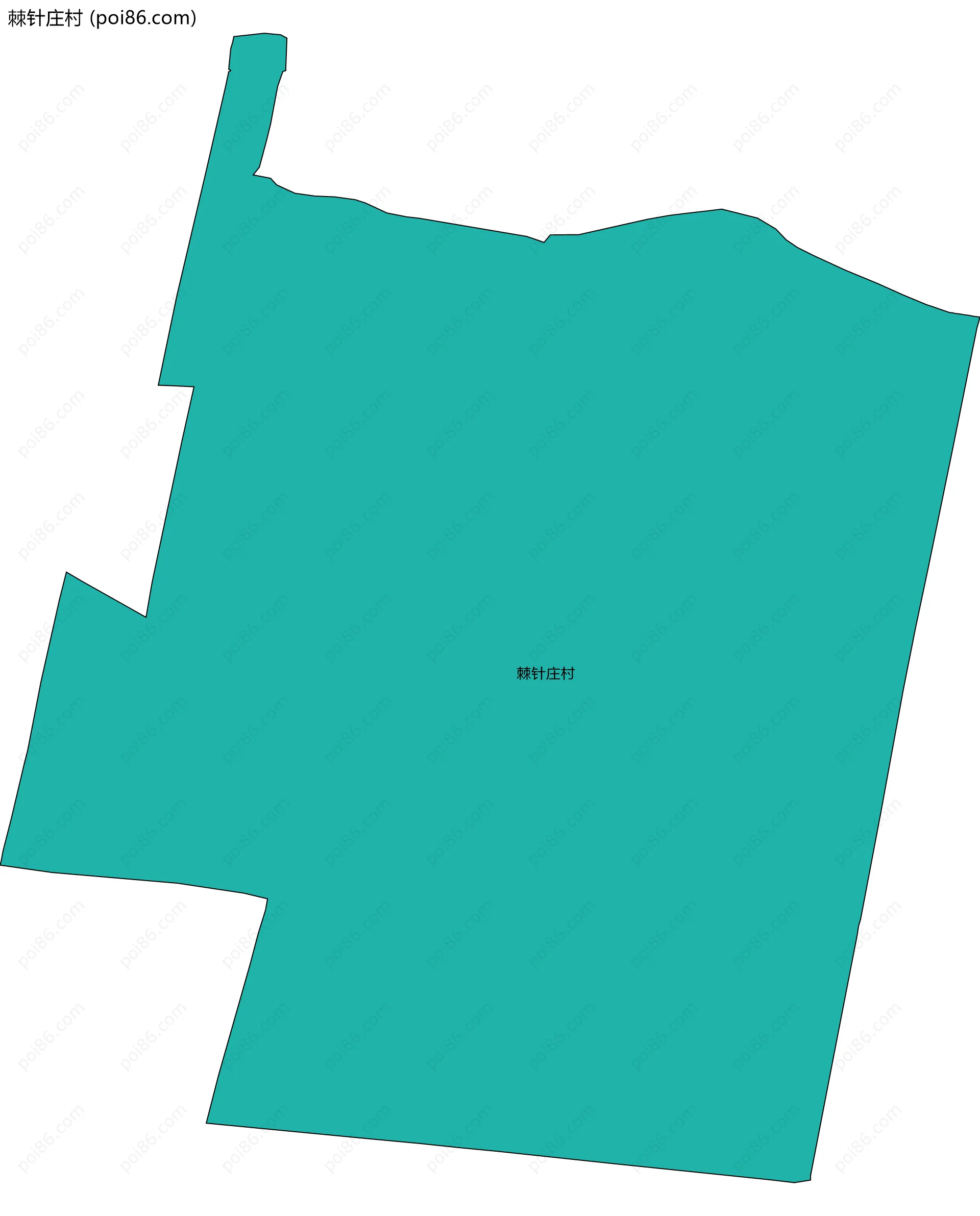 棘针庄村边界地图