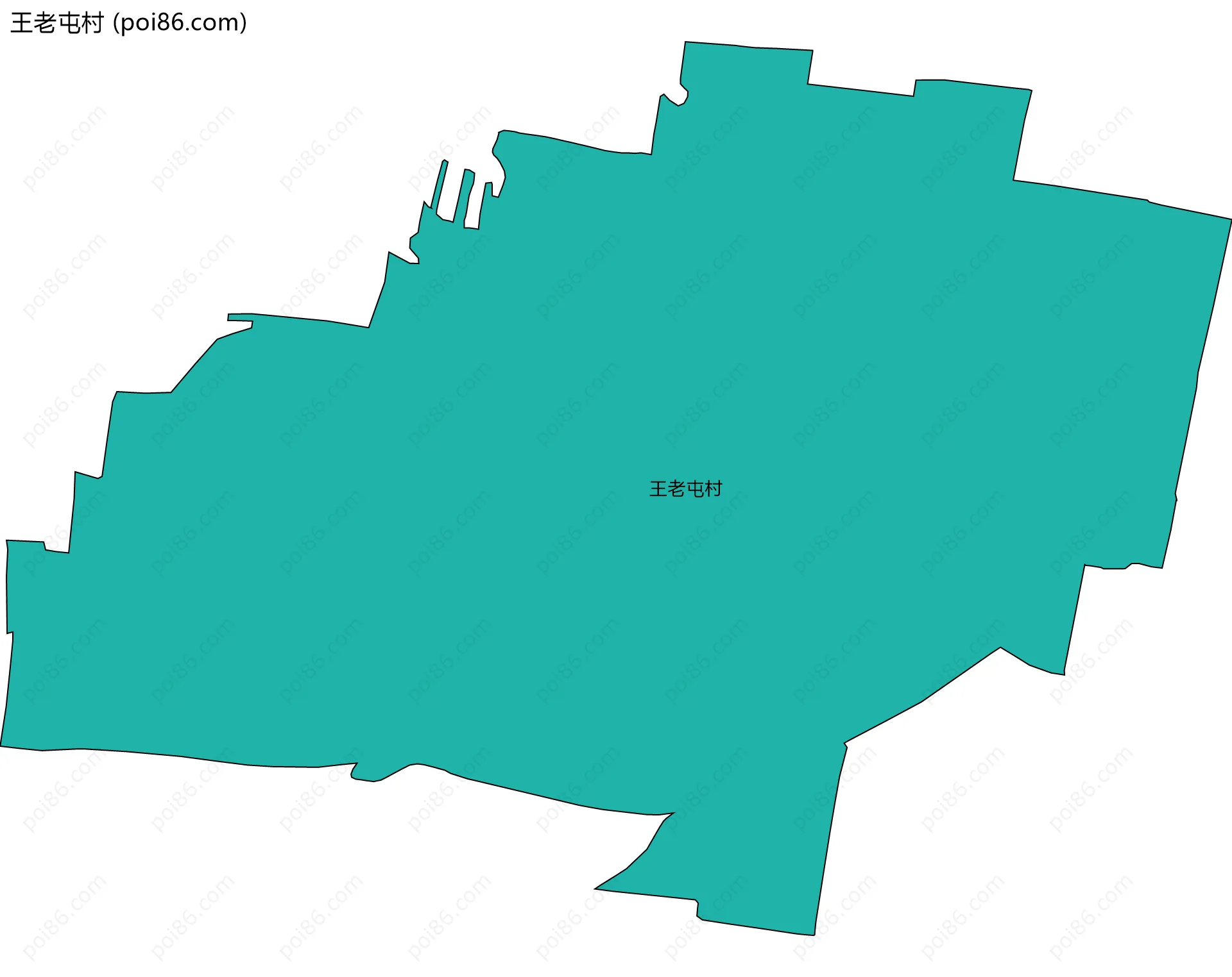王老屯村边界地图