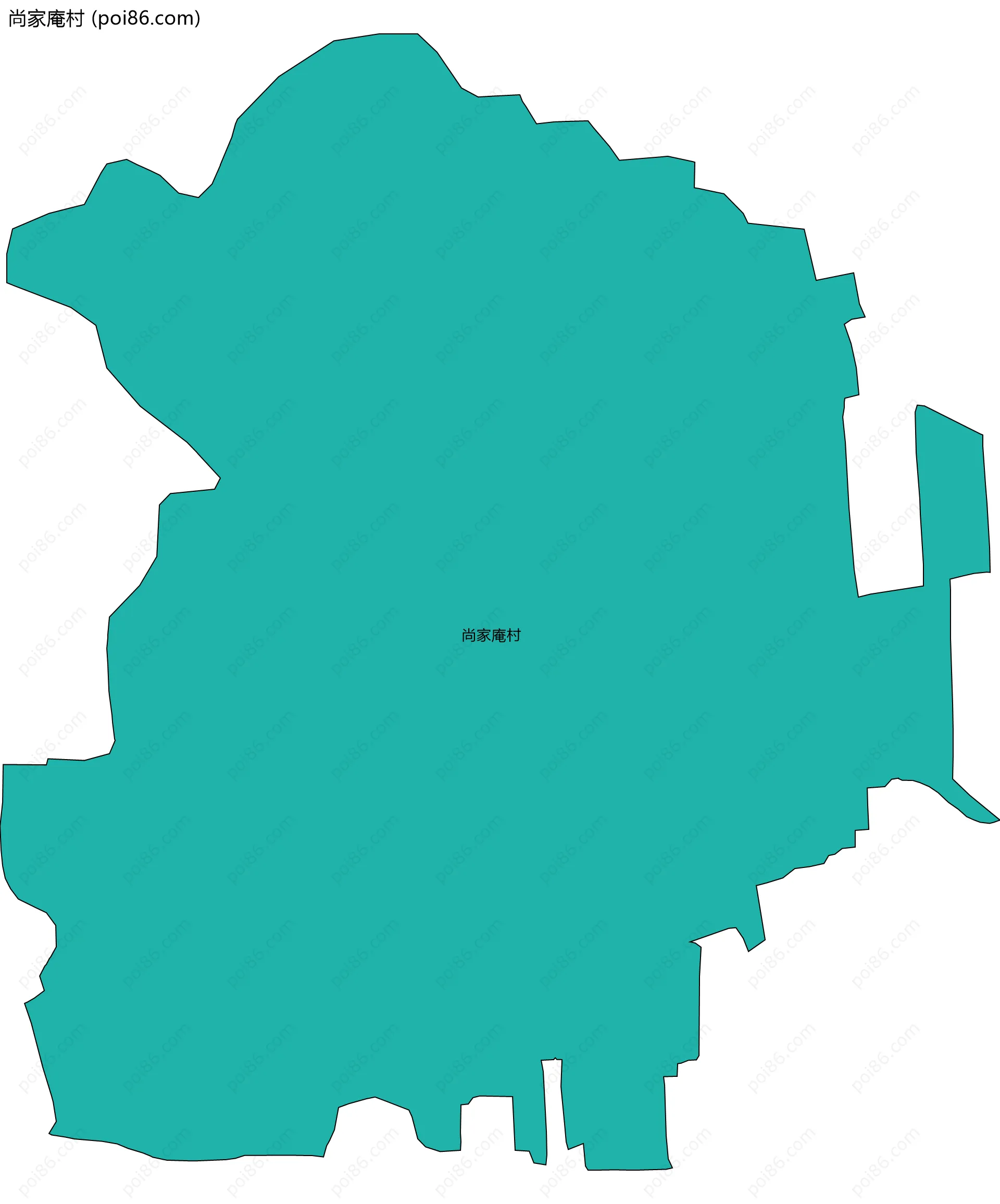 尚家庵村边界地图