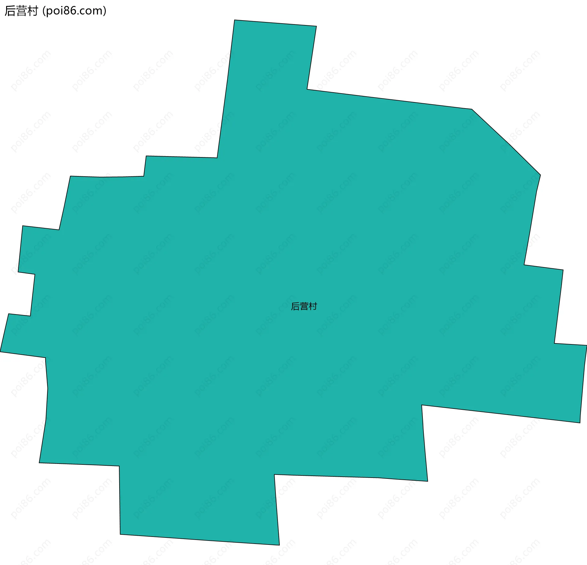 后营村边界地图