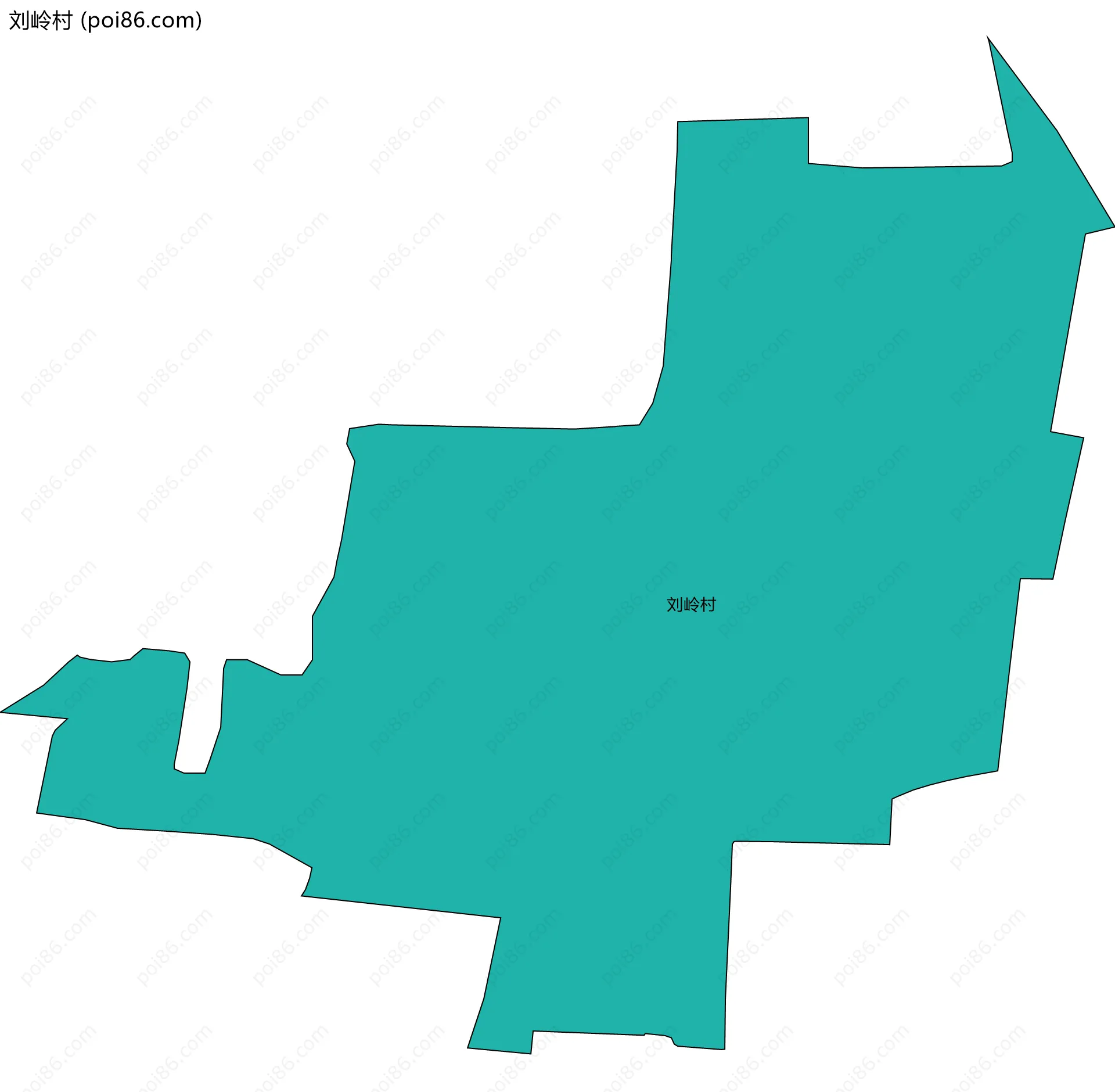 刘岭村边界地图