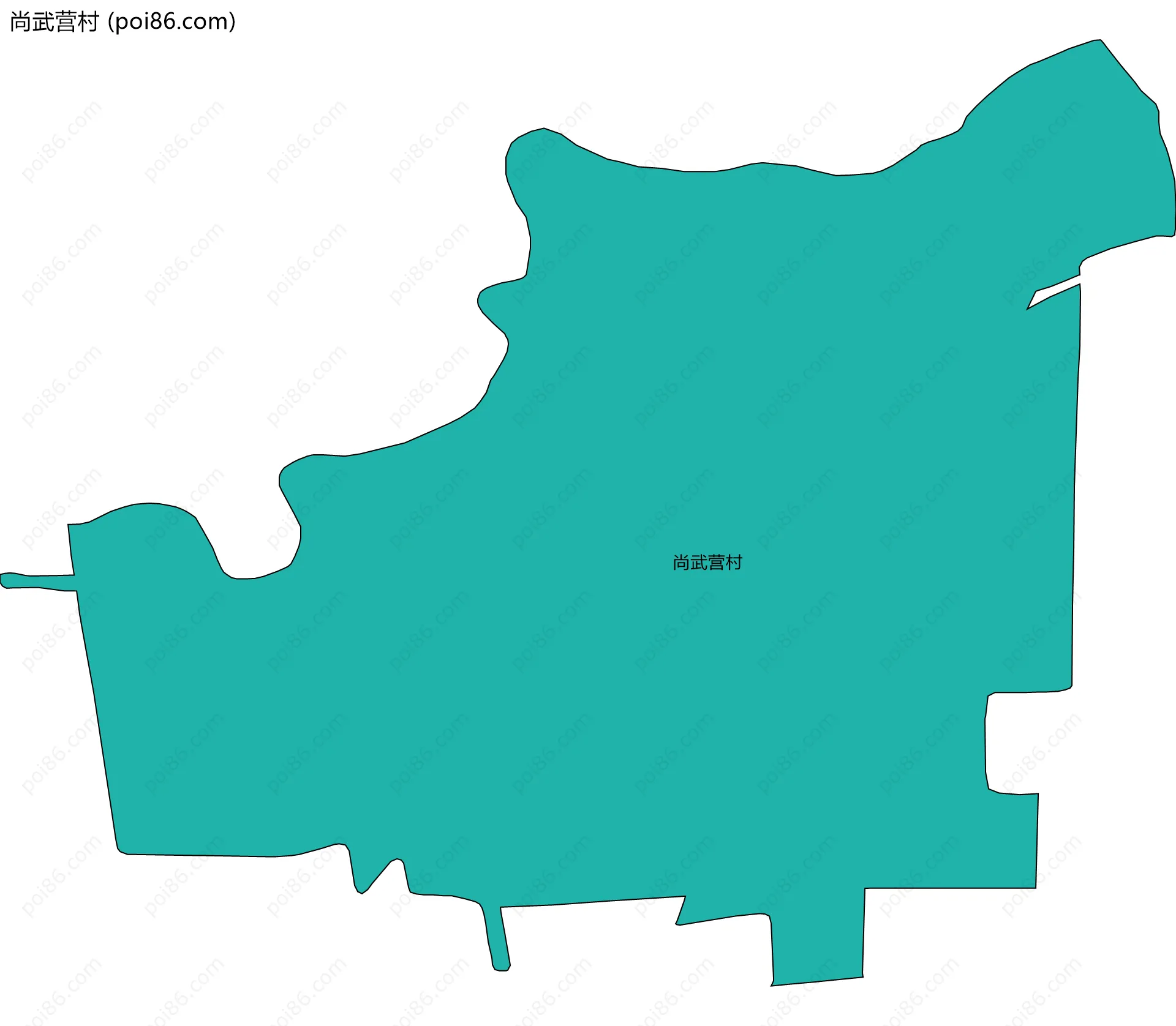 尚武营村边界地图