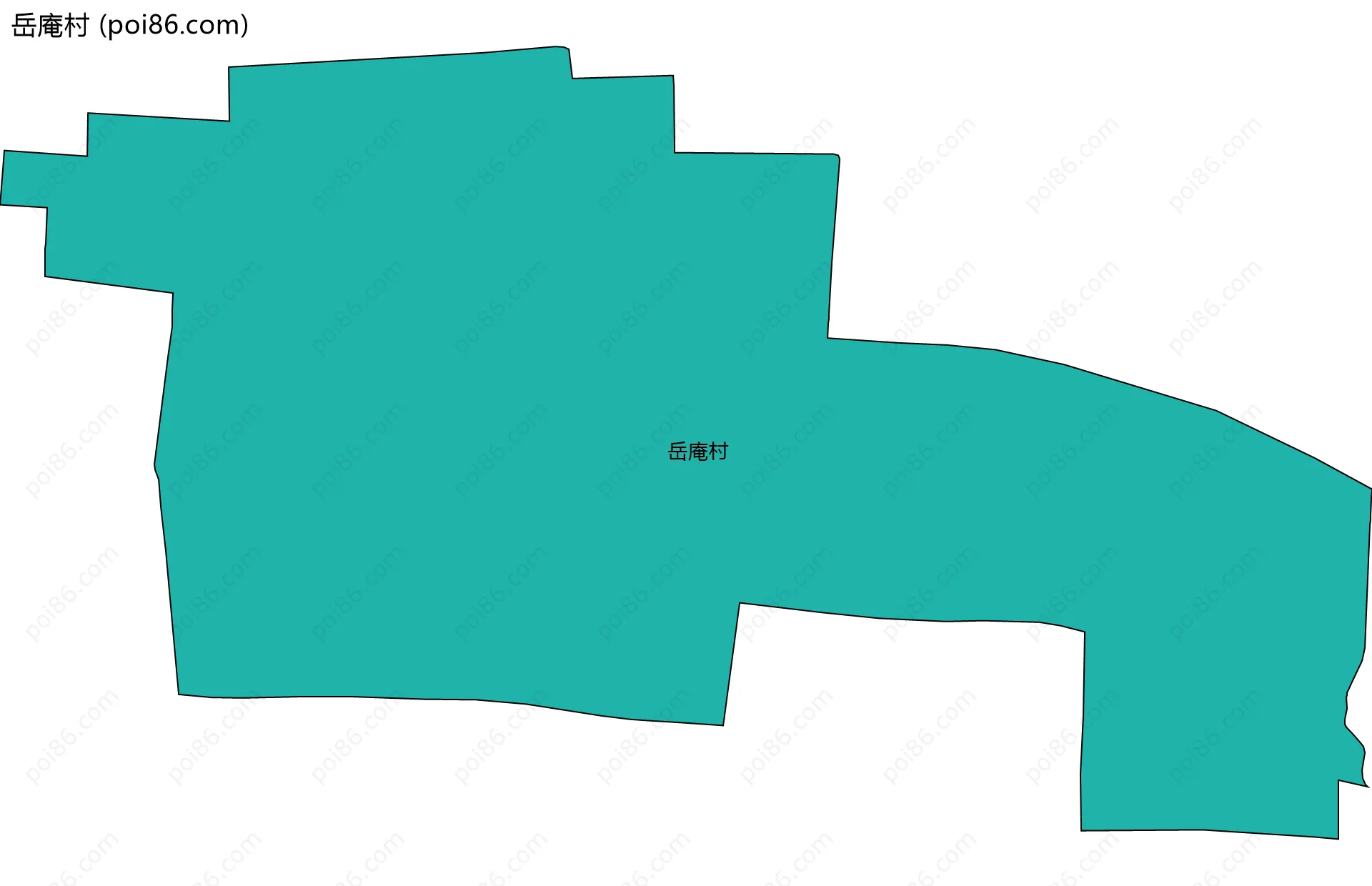 岳庵村边界地图