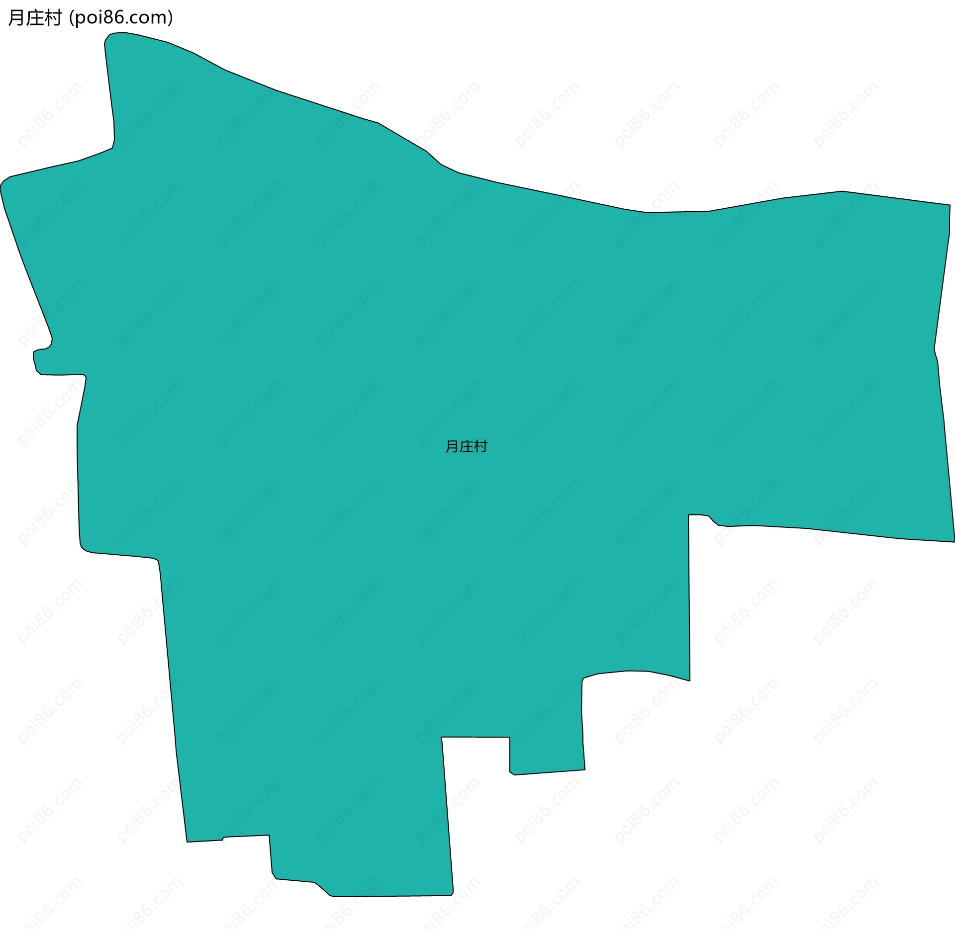 月庄村边界地图