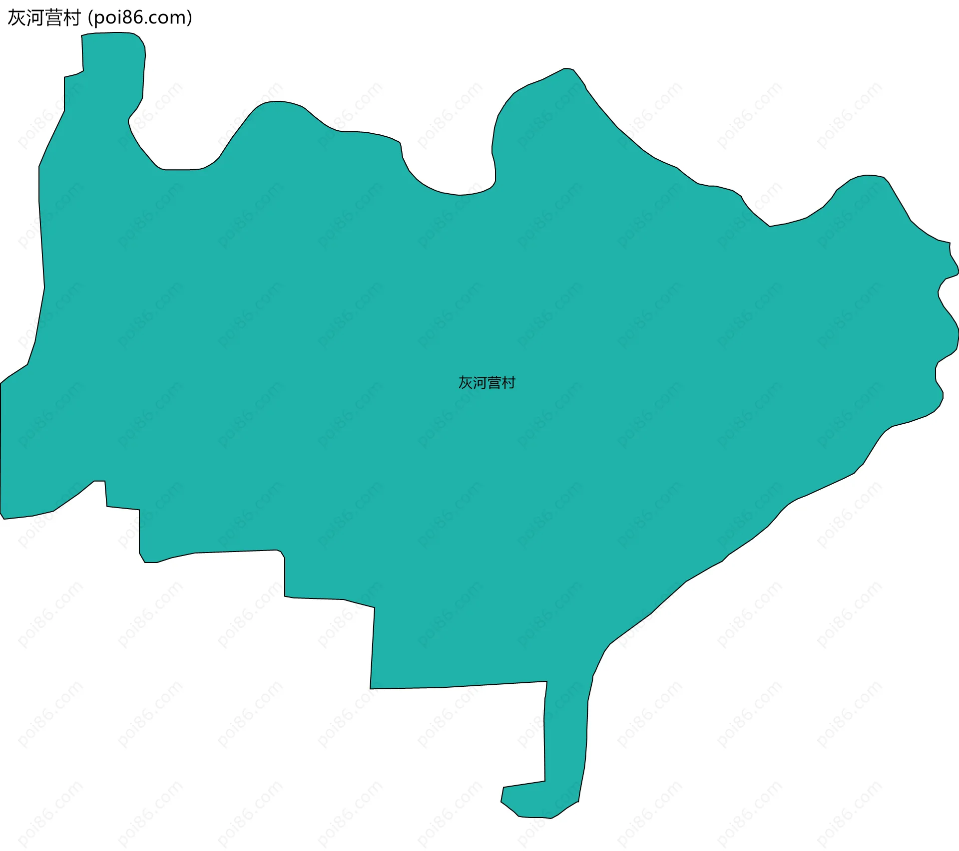 灰河营村边界地图