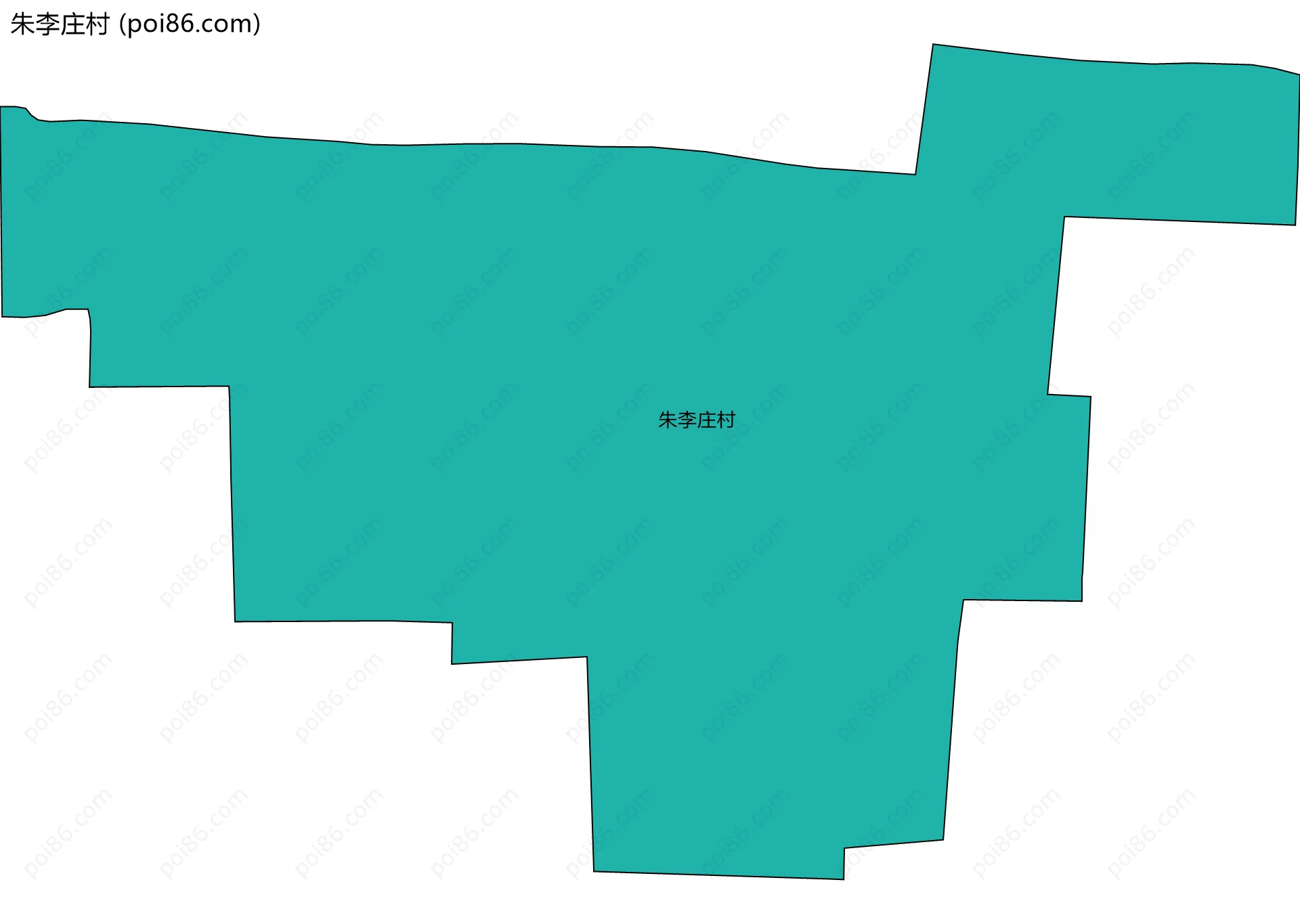 朱李庄村边界地图