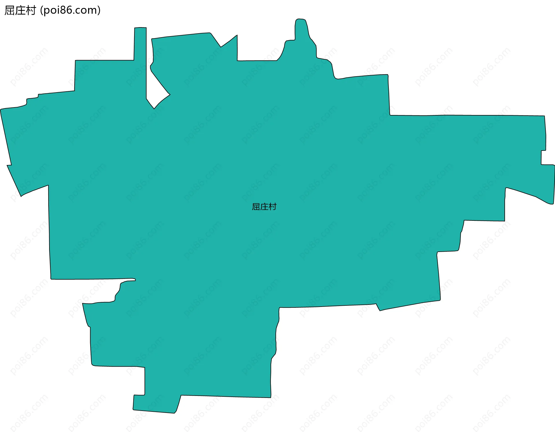 屈庄村边界地图