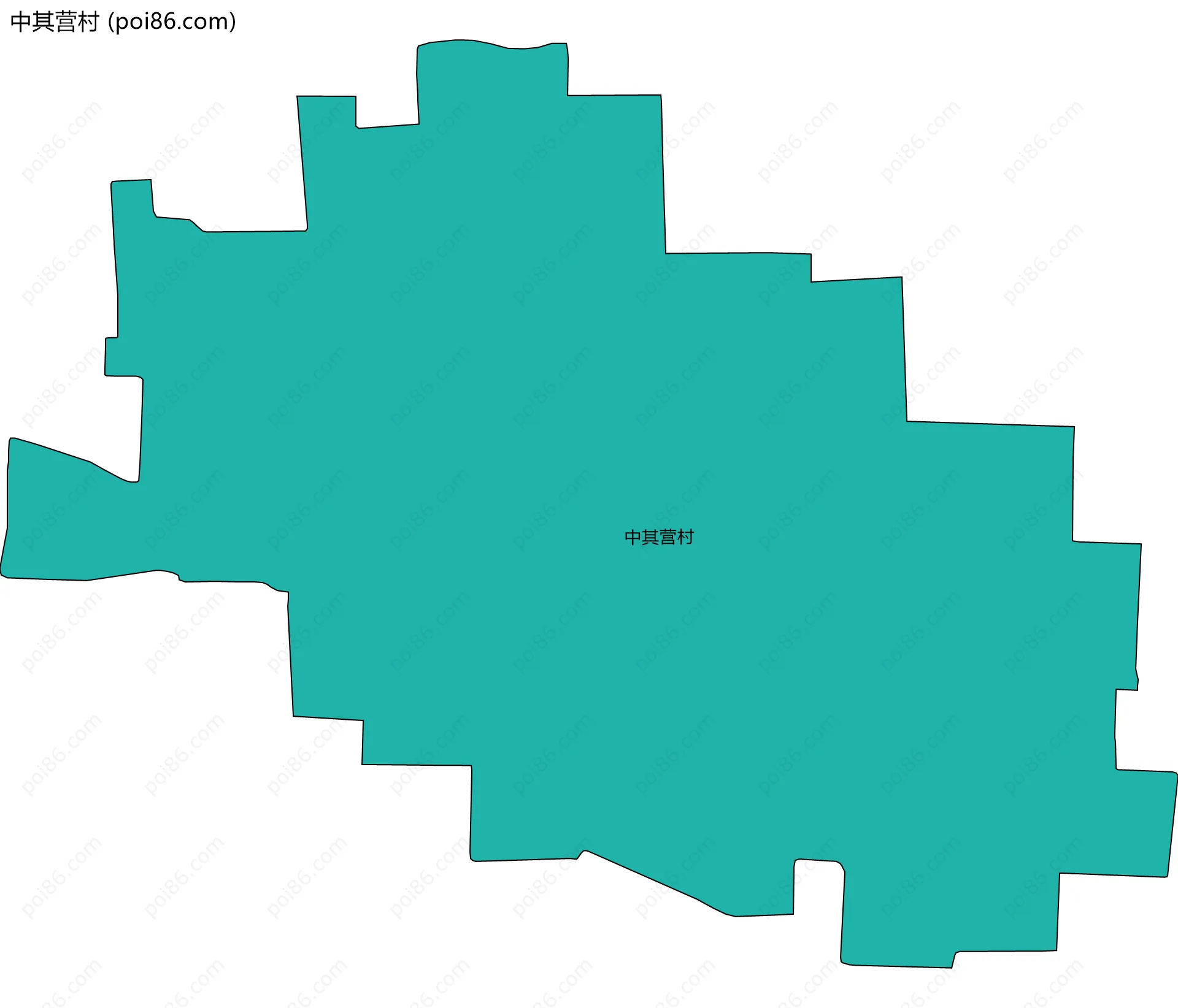 中其营村边界地图