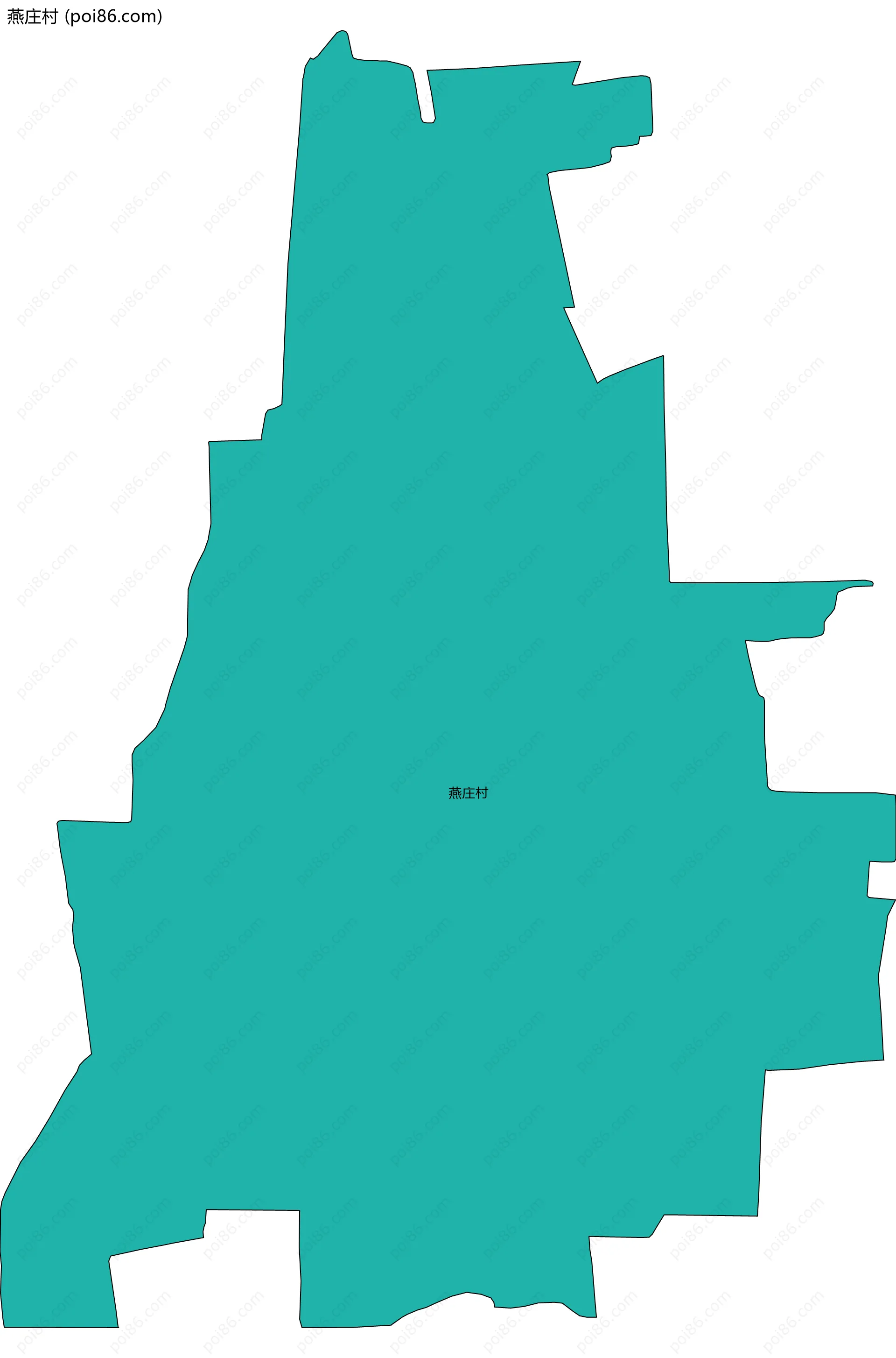 燕庄村边界地图