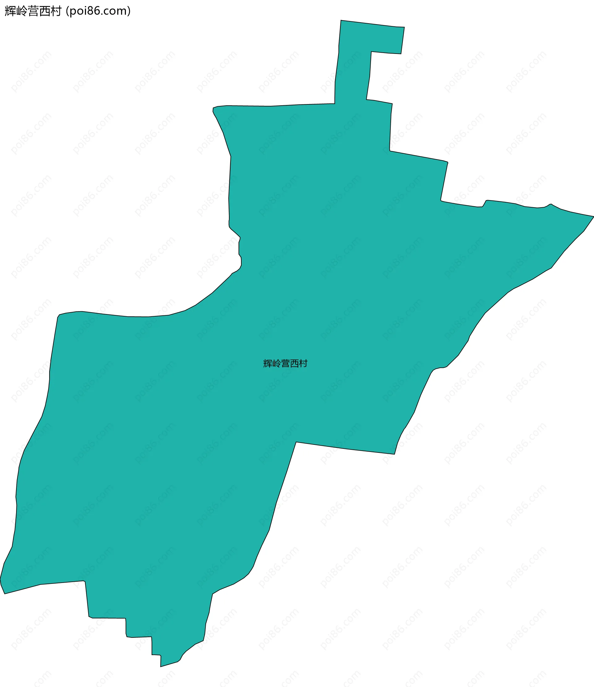 辉岭营西村边界地图