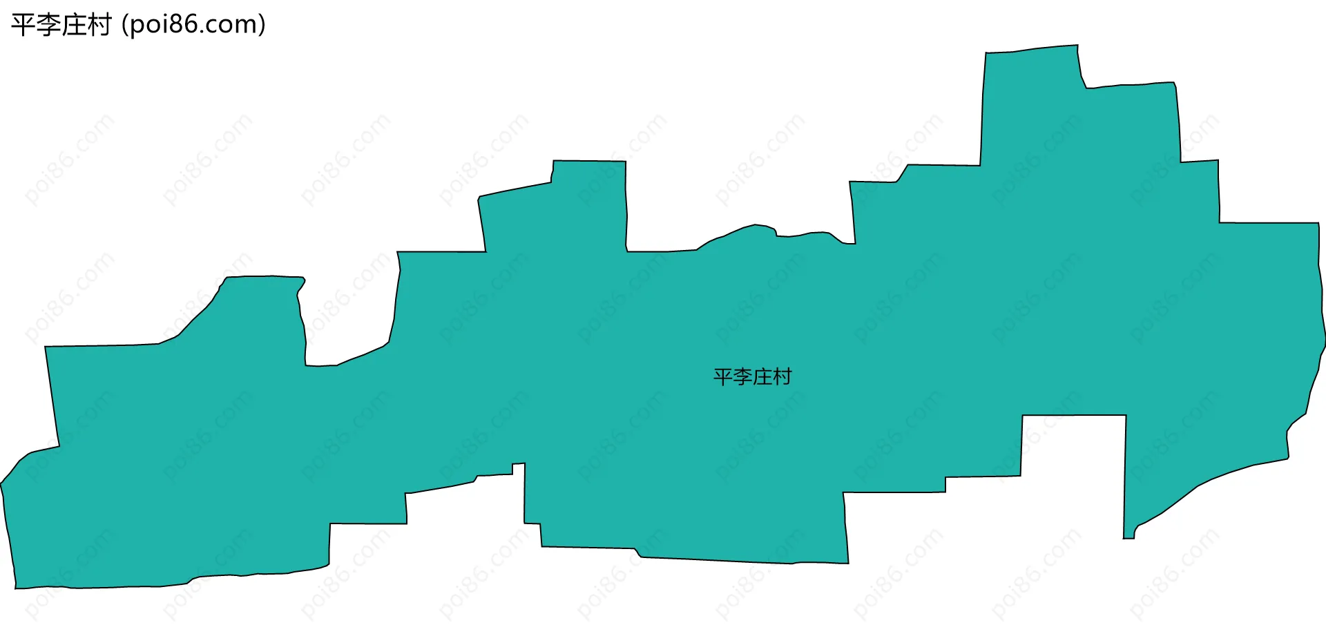 平李庄村边界地图