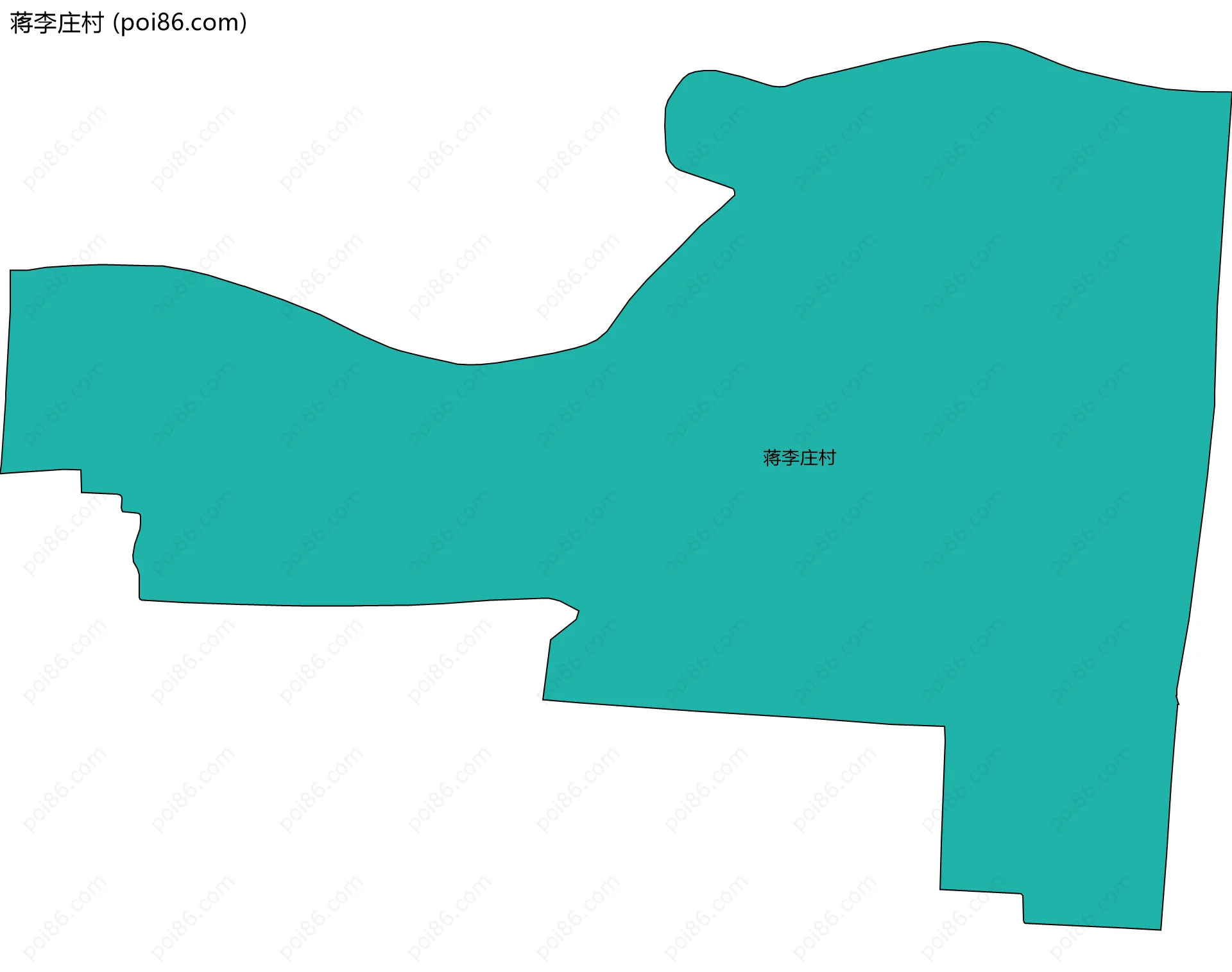 蒋李庄村边界地图
