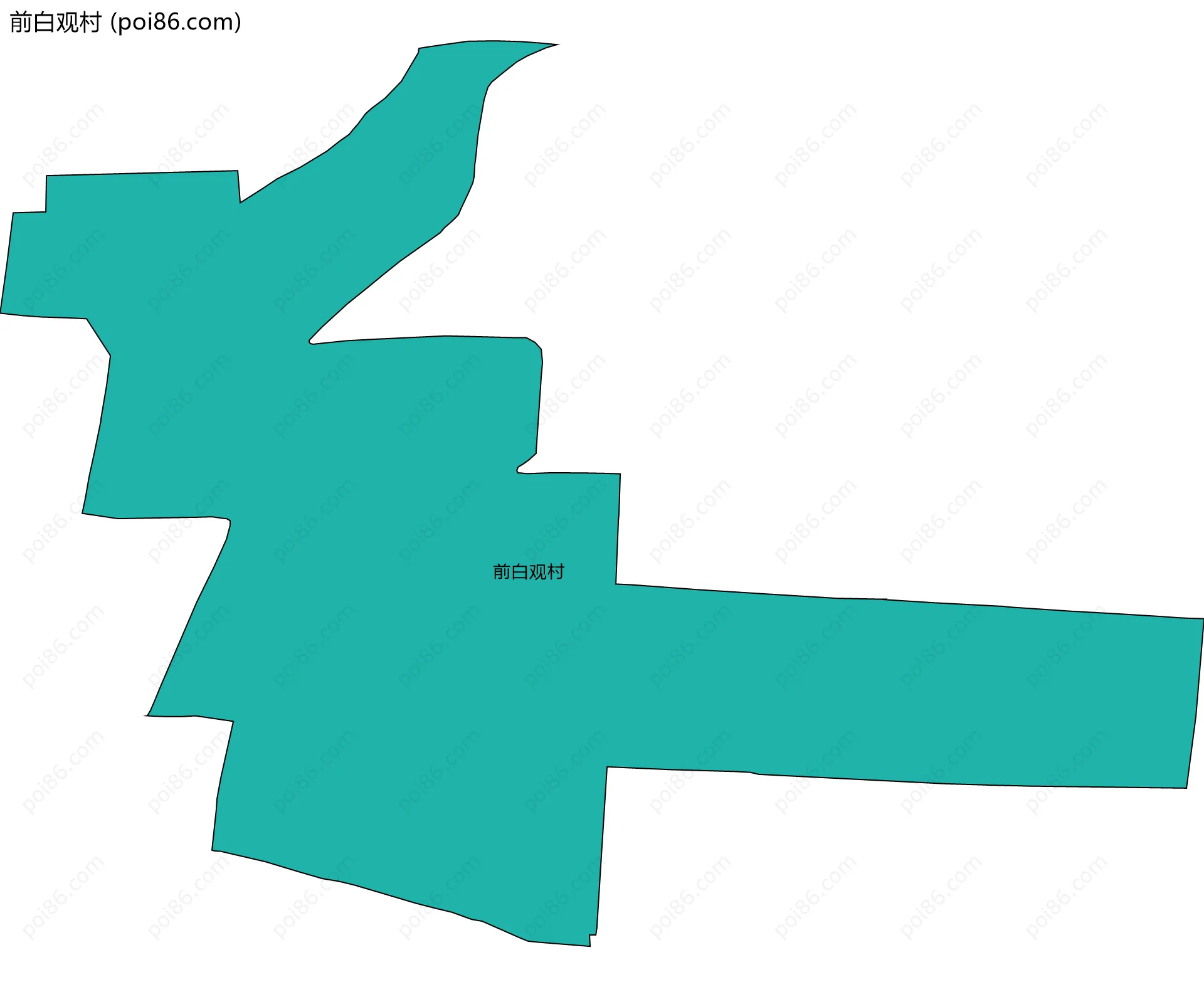 前白观村边界地图